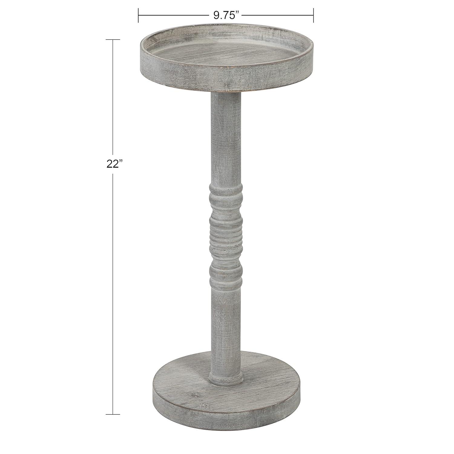 Kate and Laurel Bellport Square Wood Drink Table, 10x10x22, Gray