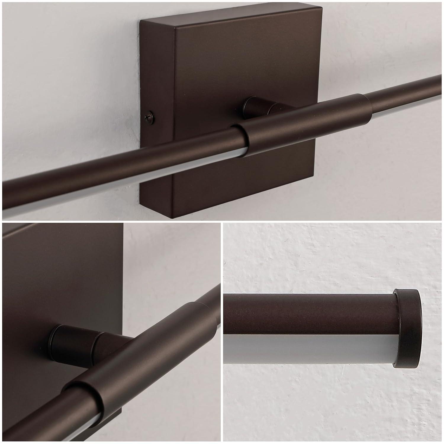 JONATHAN Y Makena 16.25" Modern Minimalist Dimmable Integrated LED Metal Wall Sconce, Oil Rubbed Bronze