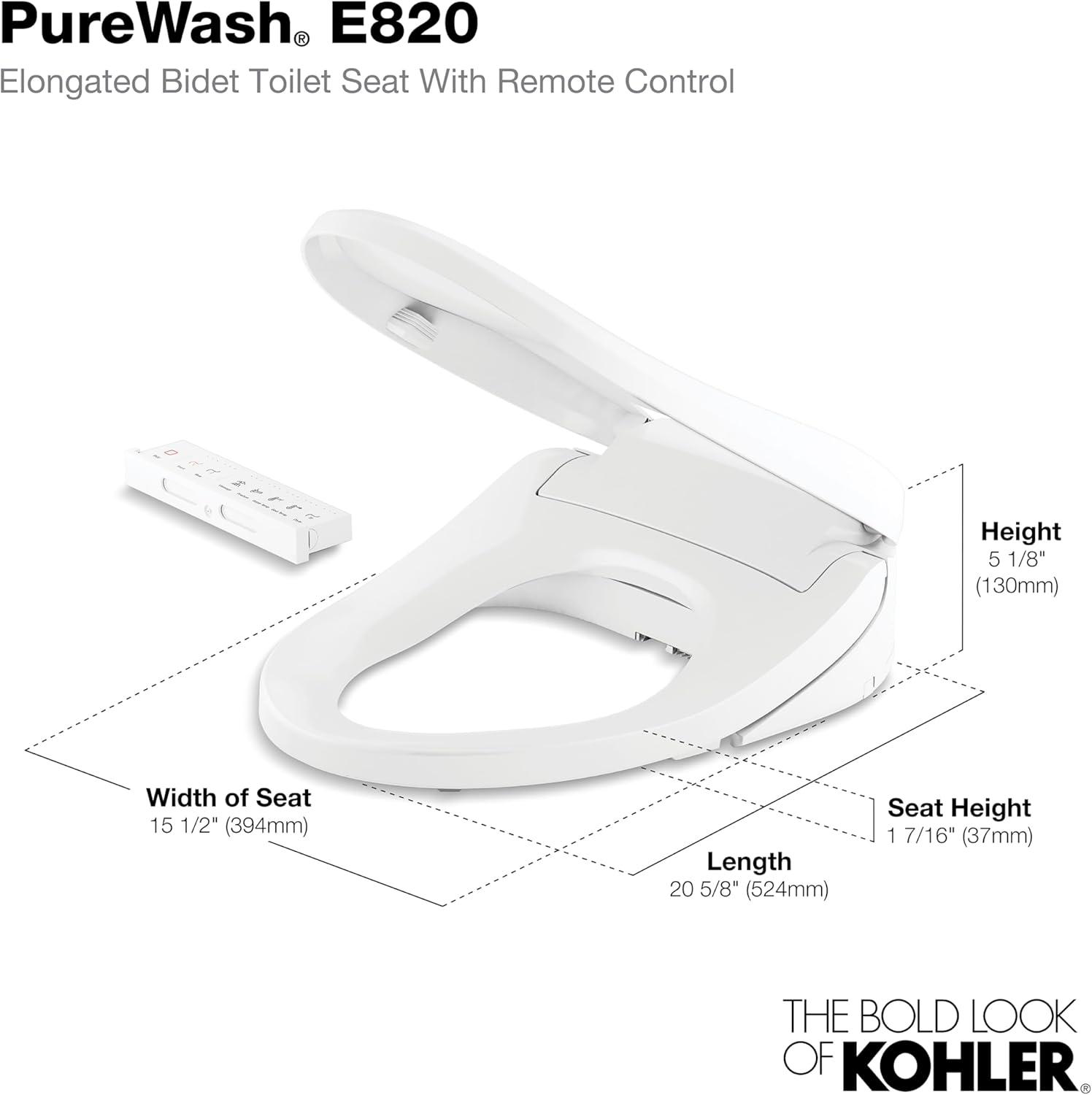 Purewash E580 Elongated Bidet Toilet Seat