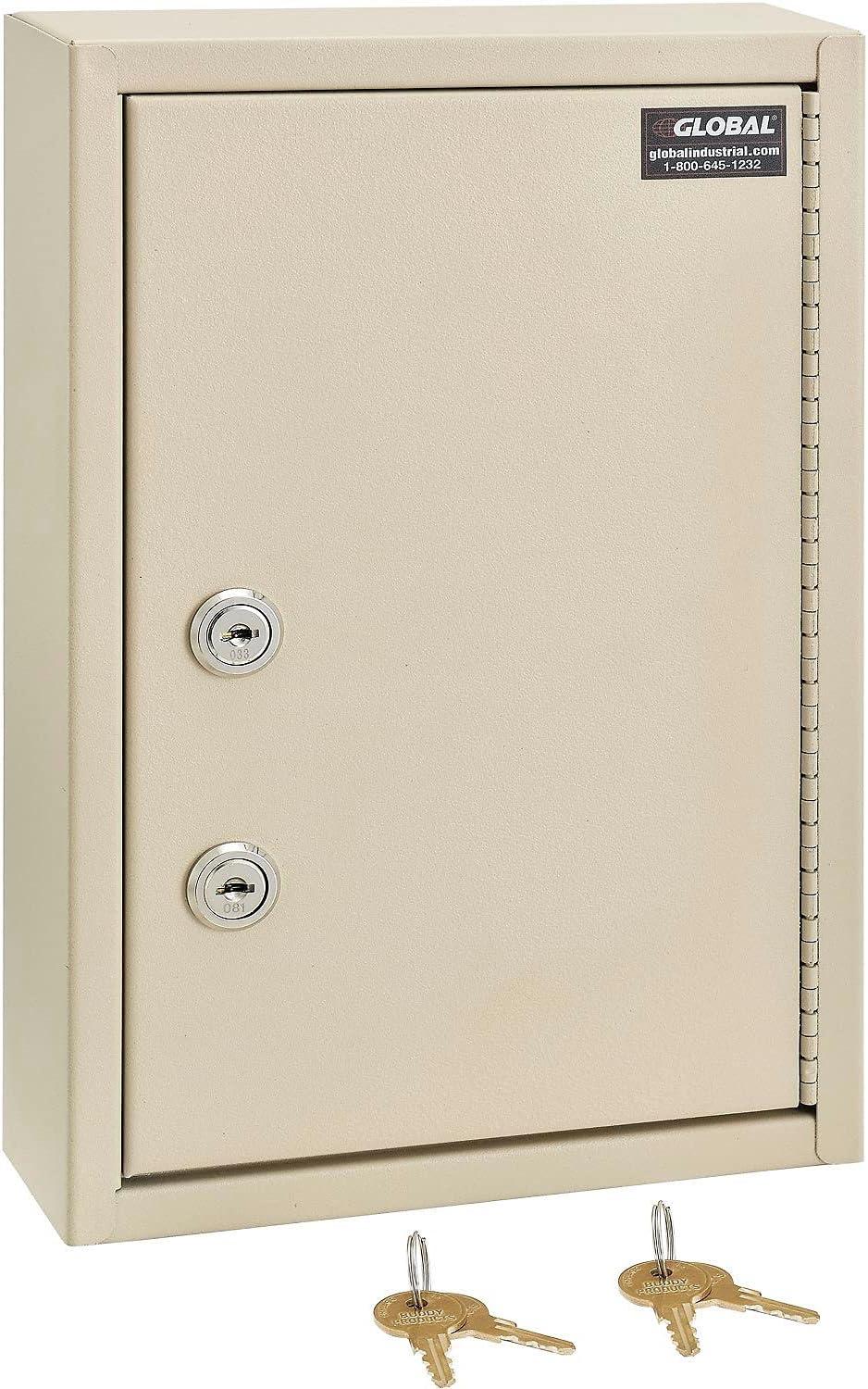 Global Industrial Medical Security Cabinet w/Double Key Locks 8""W x 2-5/8""D x