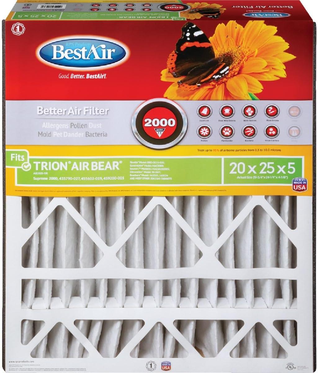 BestAir 20x25x5 MERV 11 Pleated Air Filter