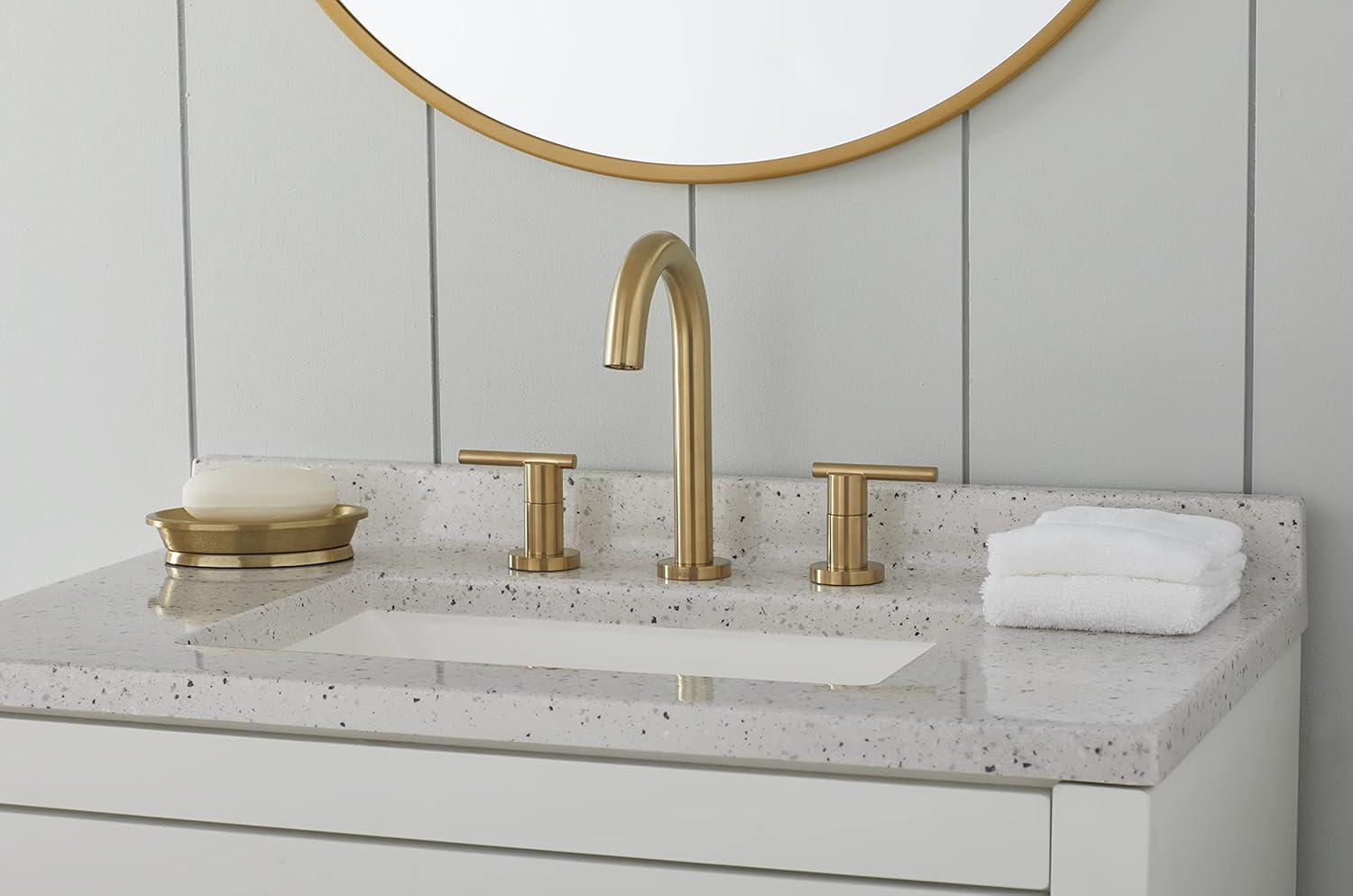 Parma Elegance Brushed Bronze Deck Mounted Faucet with Ceramic Handles