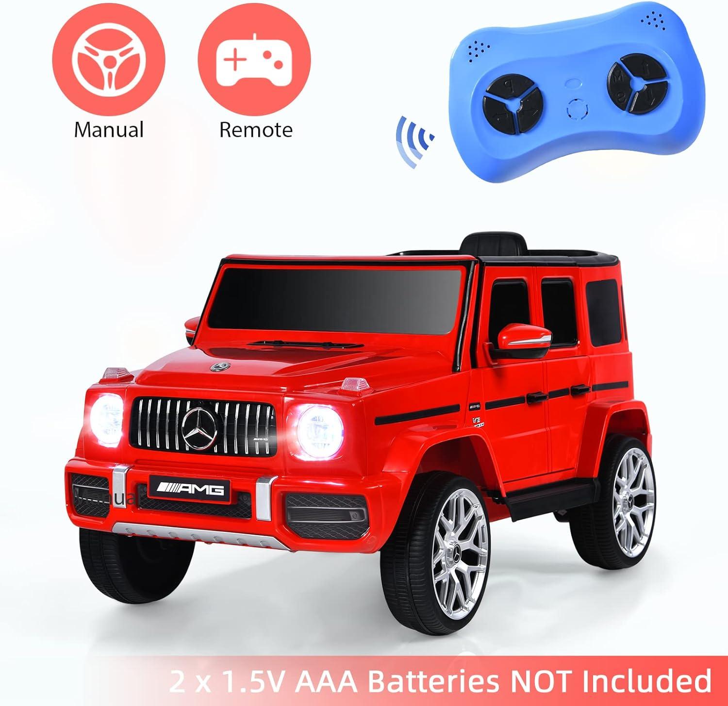 Costway 12V Kids Ride On Car Licensed Mercedes Benz G63 Electric Vehicle with Remote Control