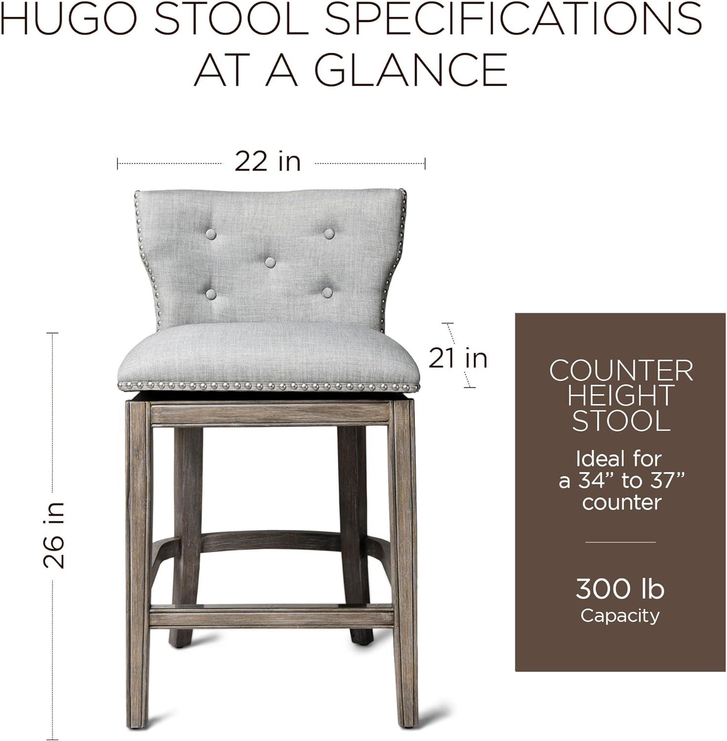 Maven Lane Hugo Counter Stool with Fabric Upholstery