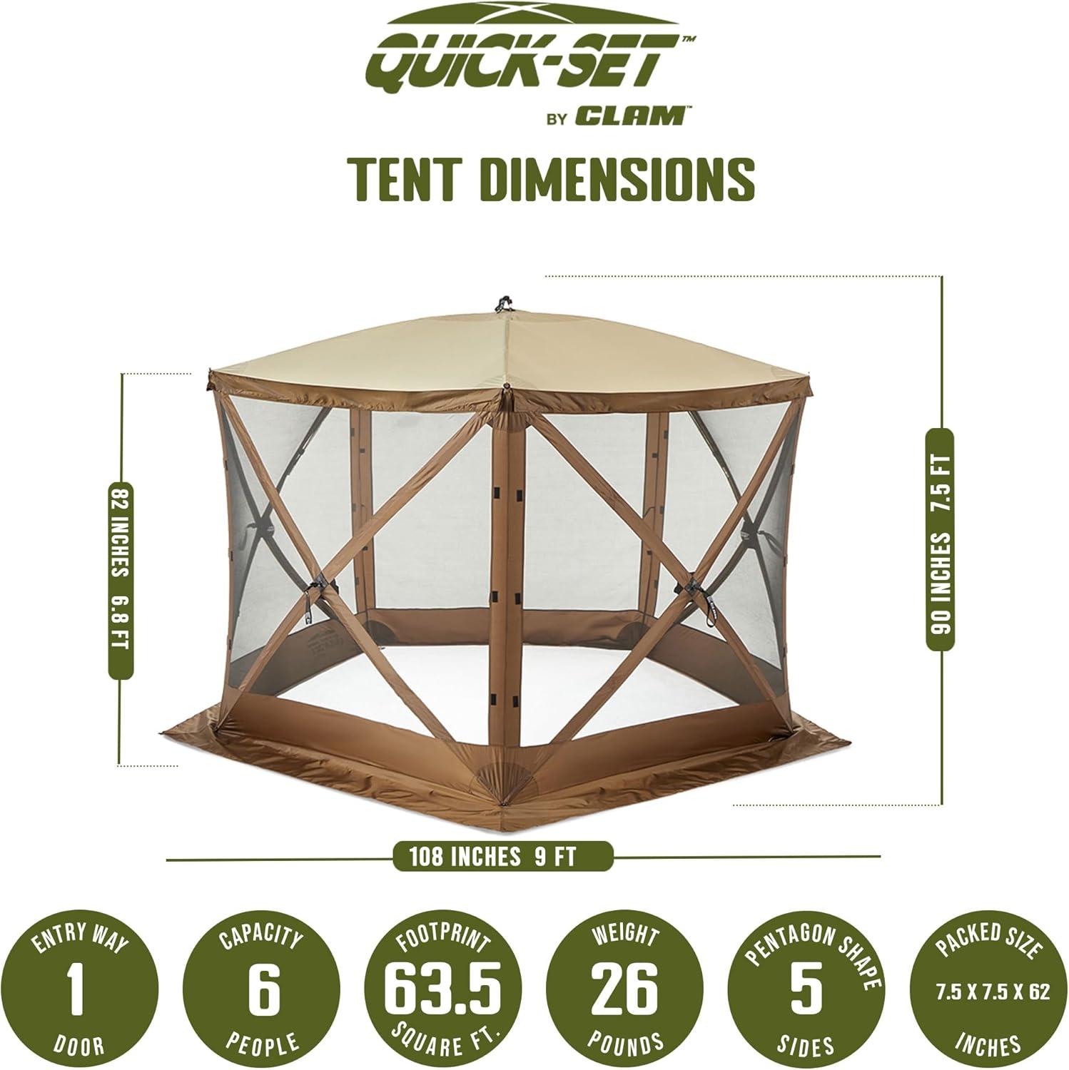 Brown 9'x9' Portable Outdoor Gazebo with Wind Panels