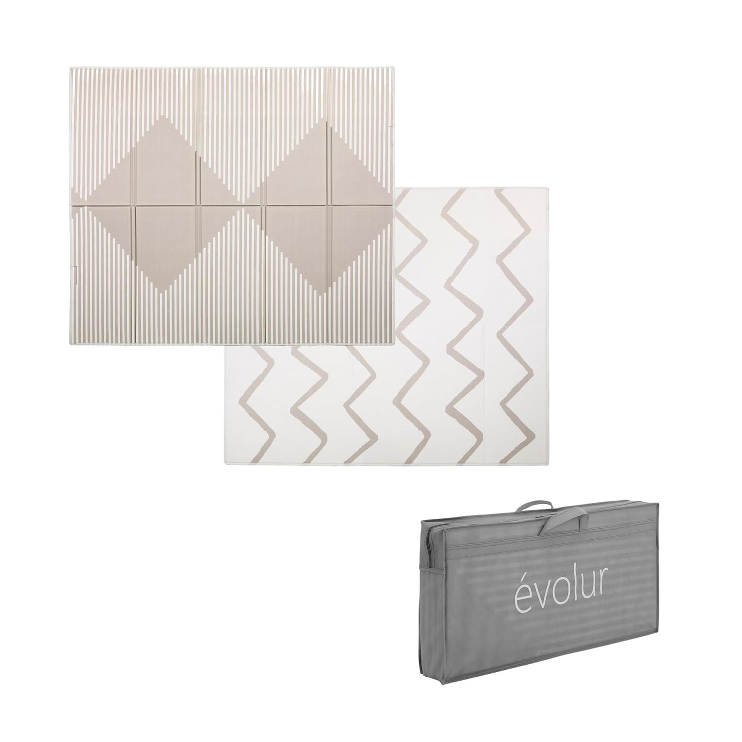 Evolur Evolur Cozycush Reversible Non-toxic Baby Kids Playmat  || Foldable Large Thick Foam Crawling Playmats For Toddlers|waterproof Portable Playmat For Babies | Yoga/picnic/game Mat|indoor/outdoor