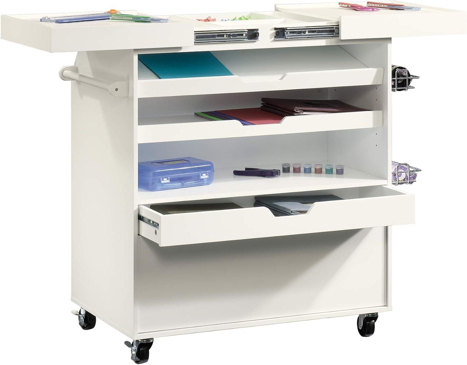 Sauder Select Craft Storage Cart, White