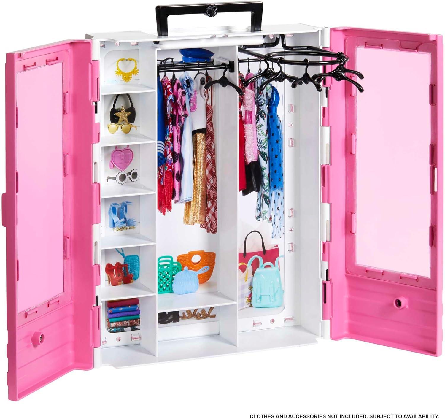 Barbie Fashionistas Pink Portable Closet with Hangers