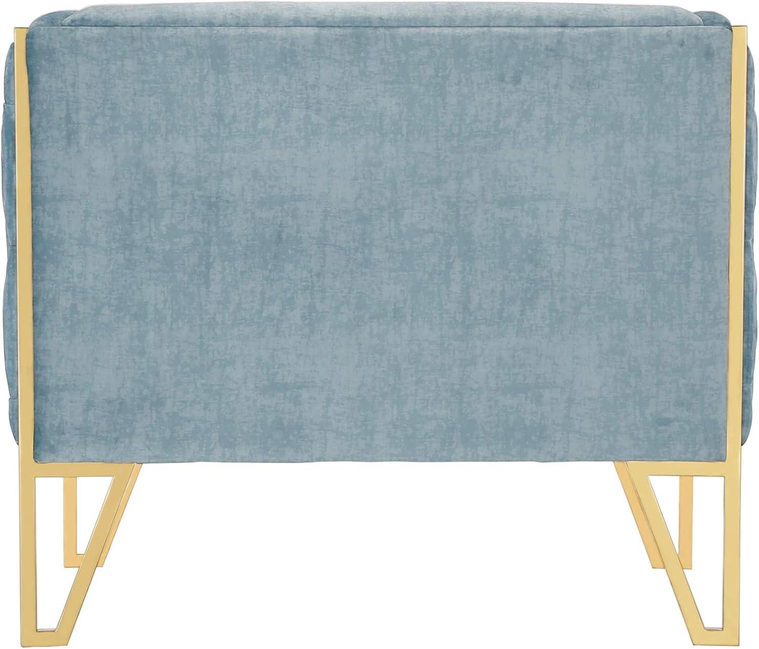 Vector Velvet 3 Seater Sofa Ocean Blue - Manhattan Comfort