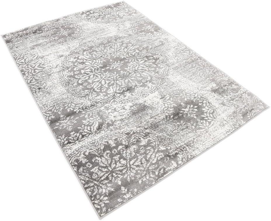 Unique Loom 4' 0 x 6' 0 Sofia Grand Gray Area Rug