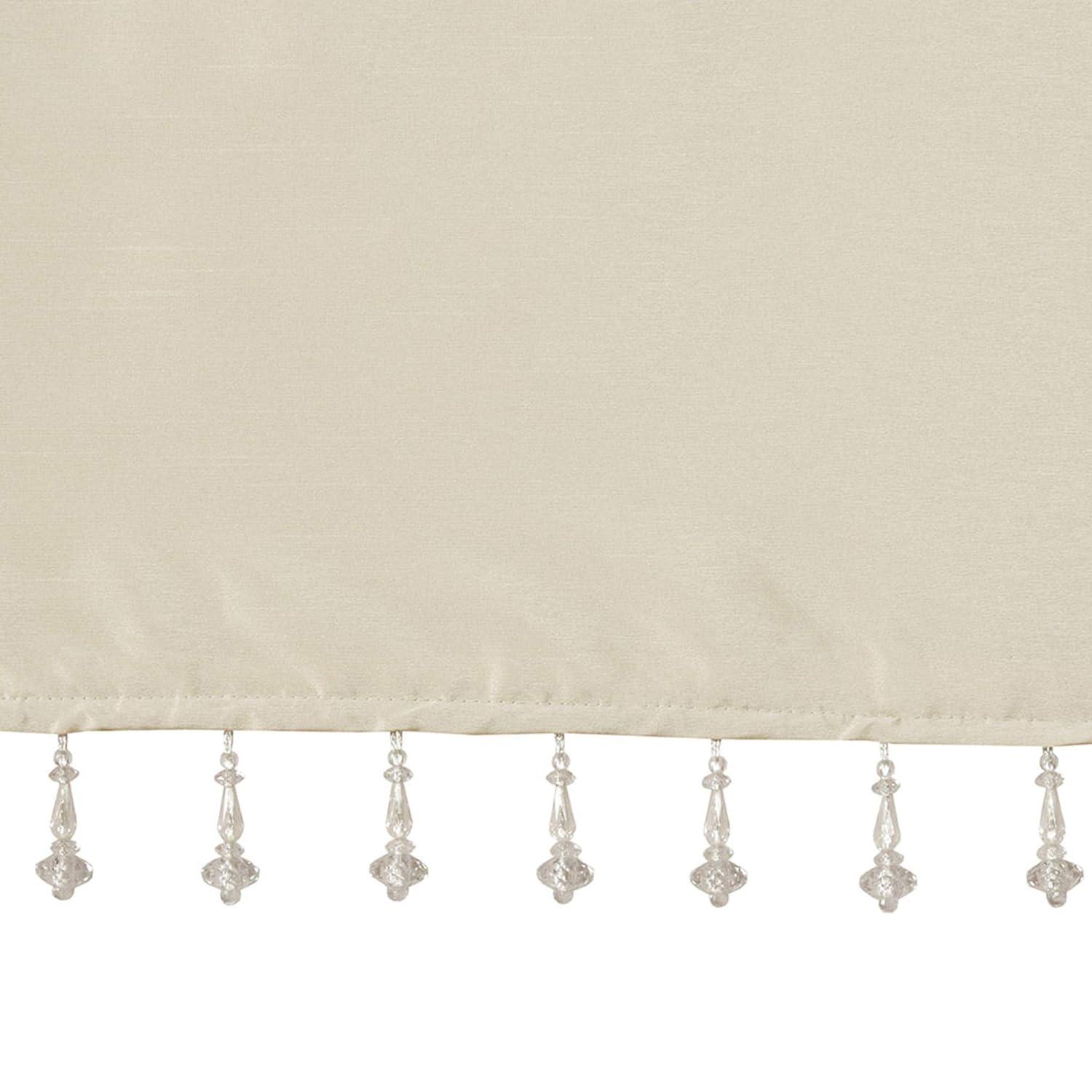 Emilia Lightweight Faux Silk Valance with Beads