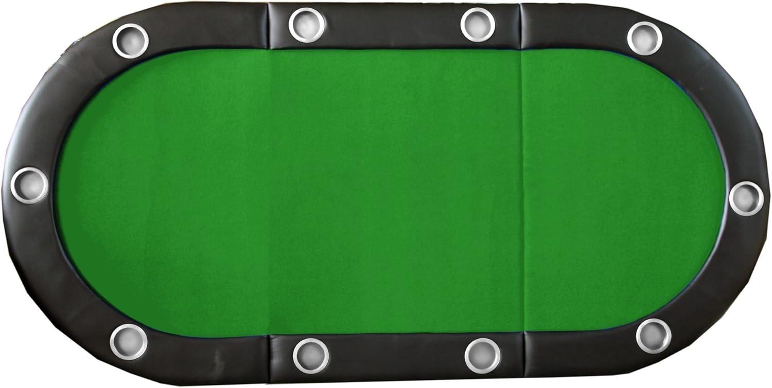 INO Design 84" 10 Players Tri-Fold Poker Table Top Casino Game Texas Holdem Blackjack Mat Card Tabletop