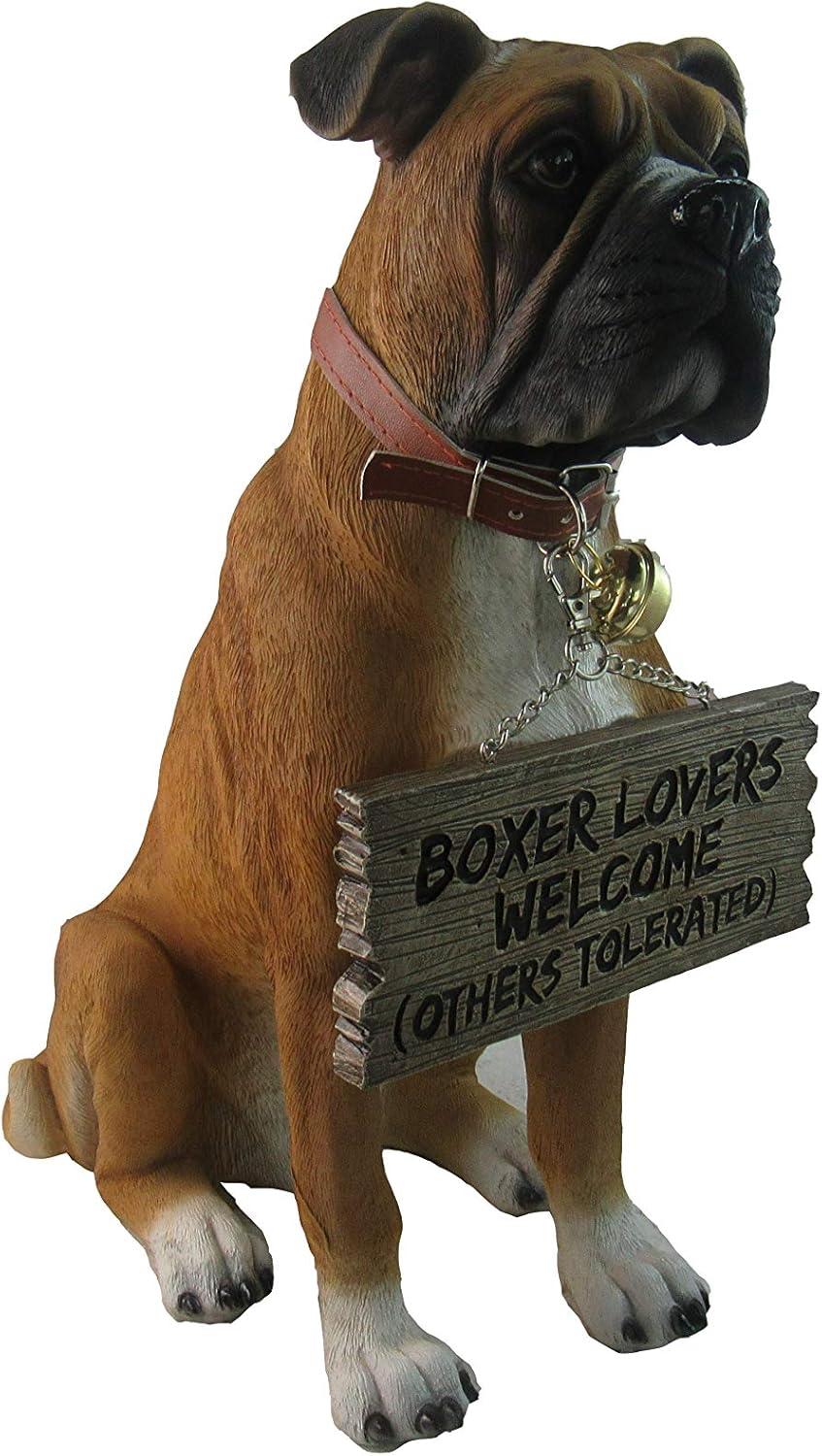 DWK CORP World Of Wonders "Tyson" The Boxer Dog Garden Welcome Statue