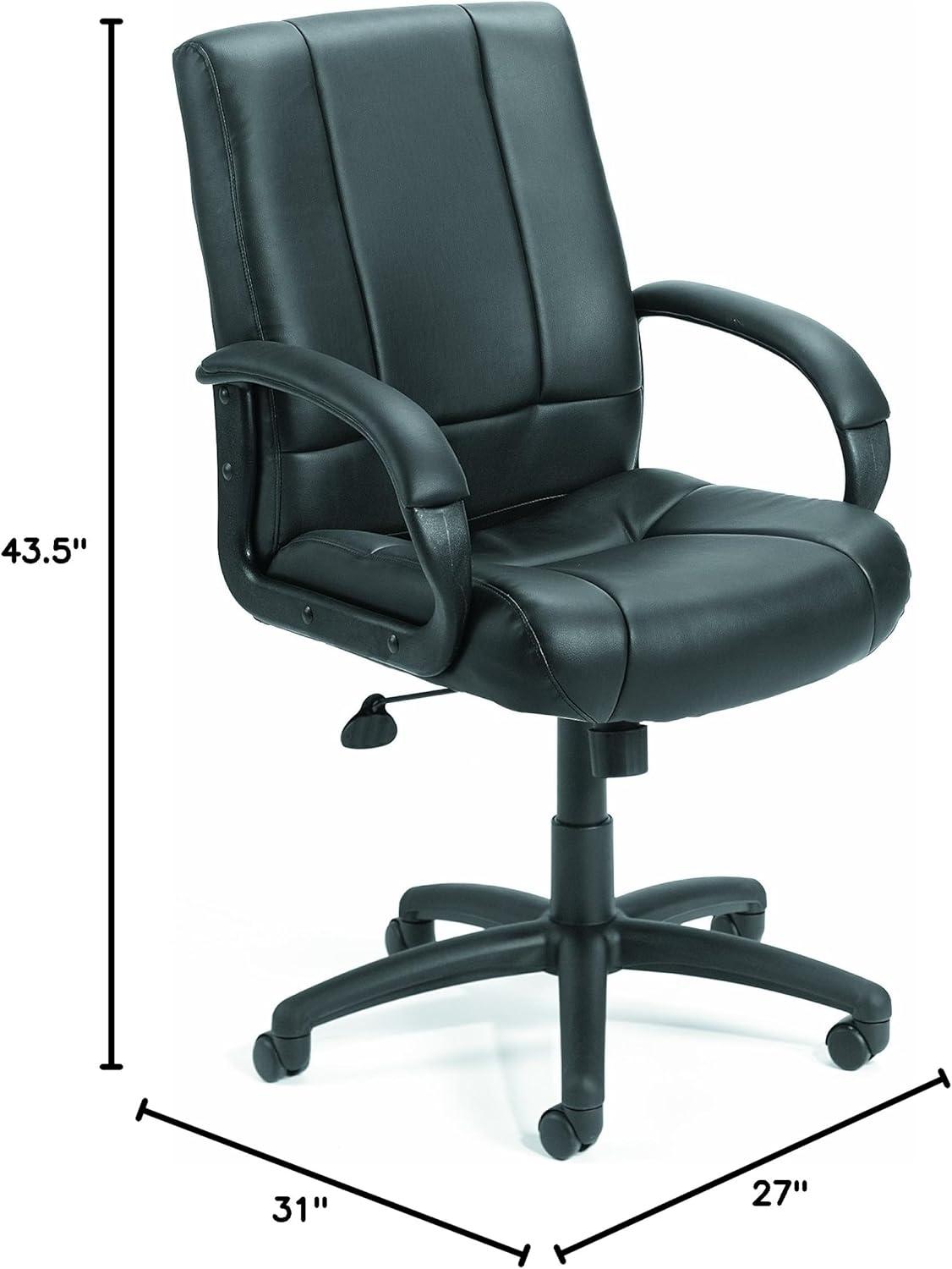 Caressoft Executive Mid Back Chair Black - Boss Office Products