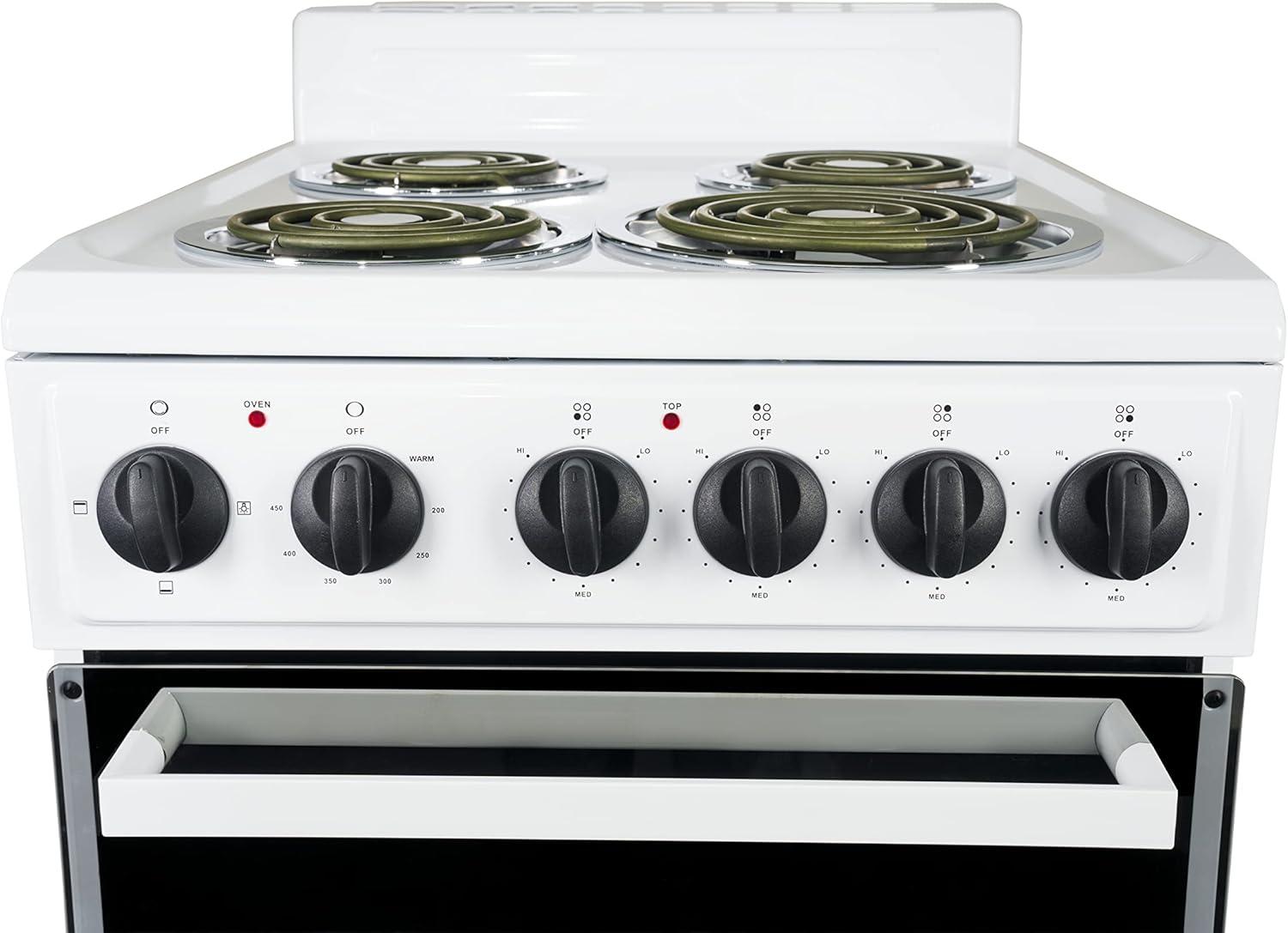 Premium Levella 20" 2.2 Cubic Feet Smart Electric Free Standing Range with 4 Burners