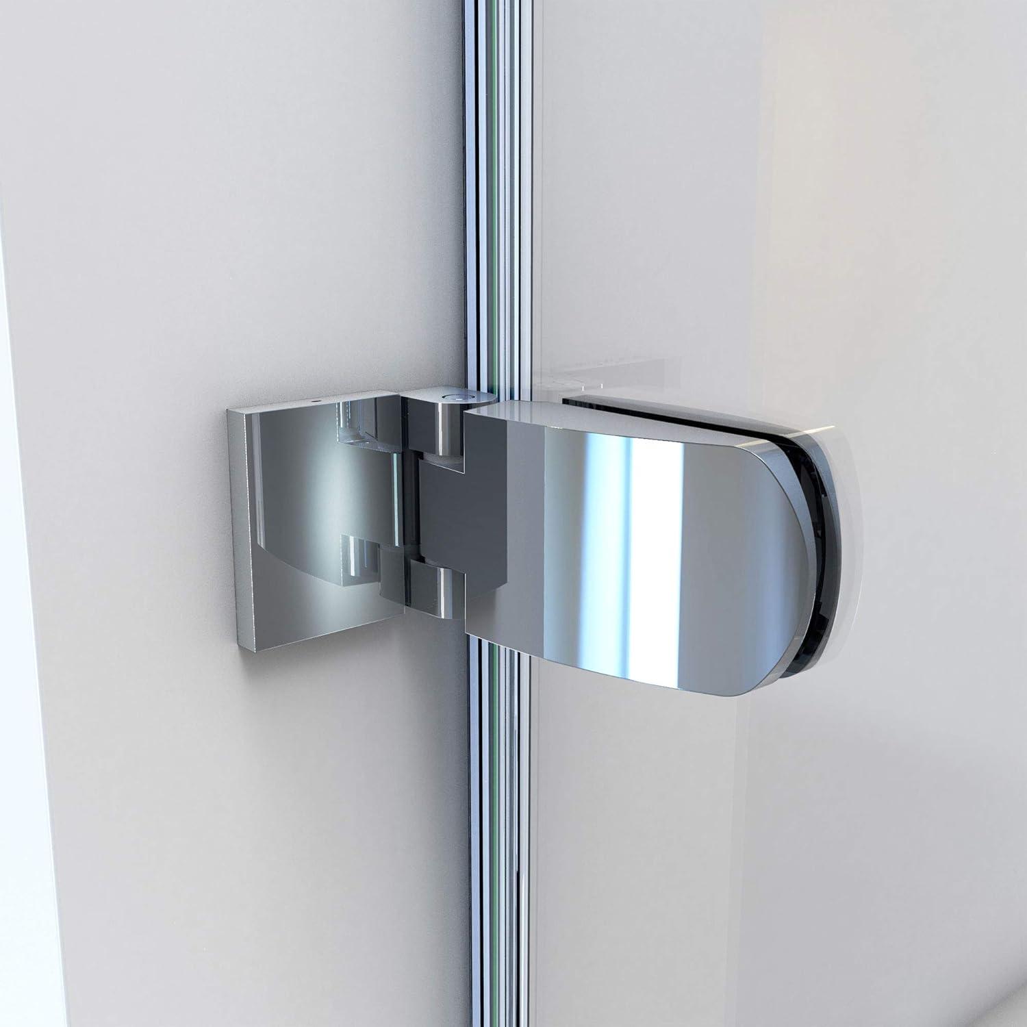 Aqua Uno 56" W x 58" H Hinged Semi-Frameless Tub Door