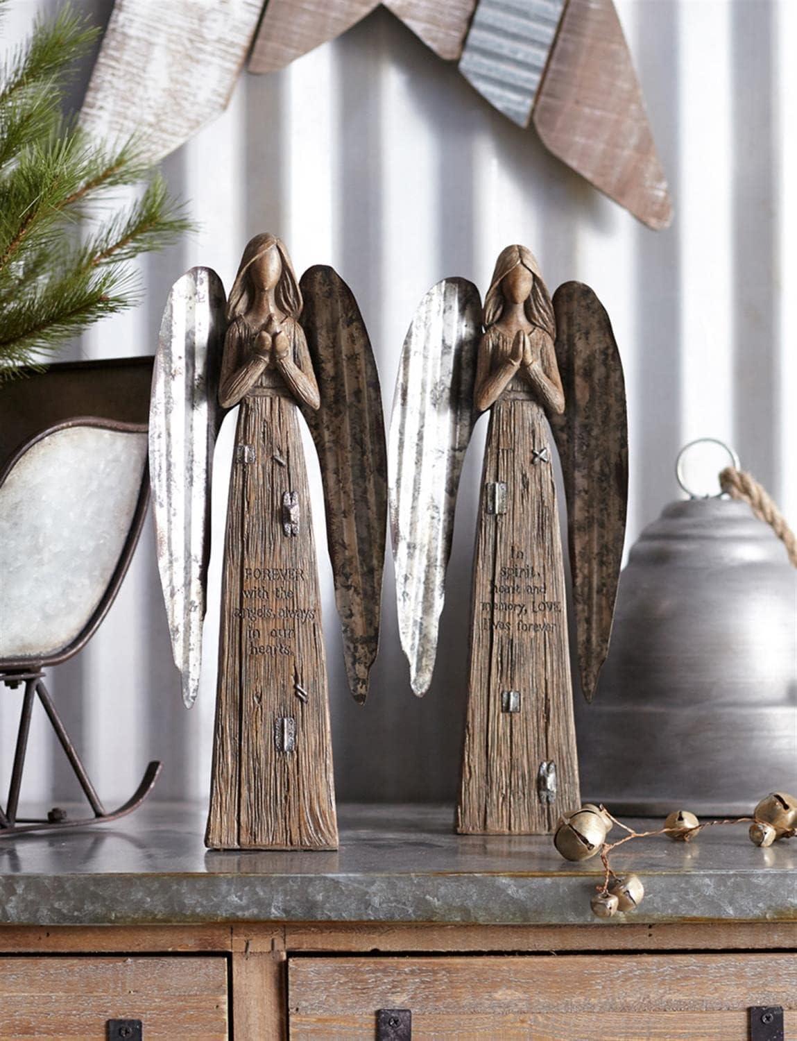 Melrose Rustic Sentiment Angel (Set of 2)