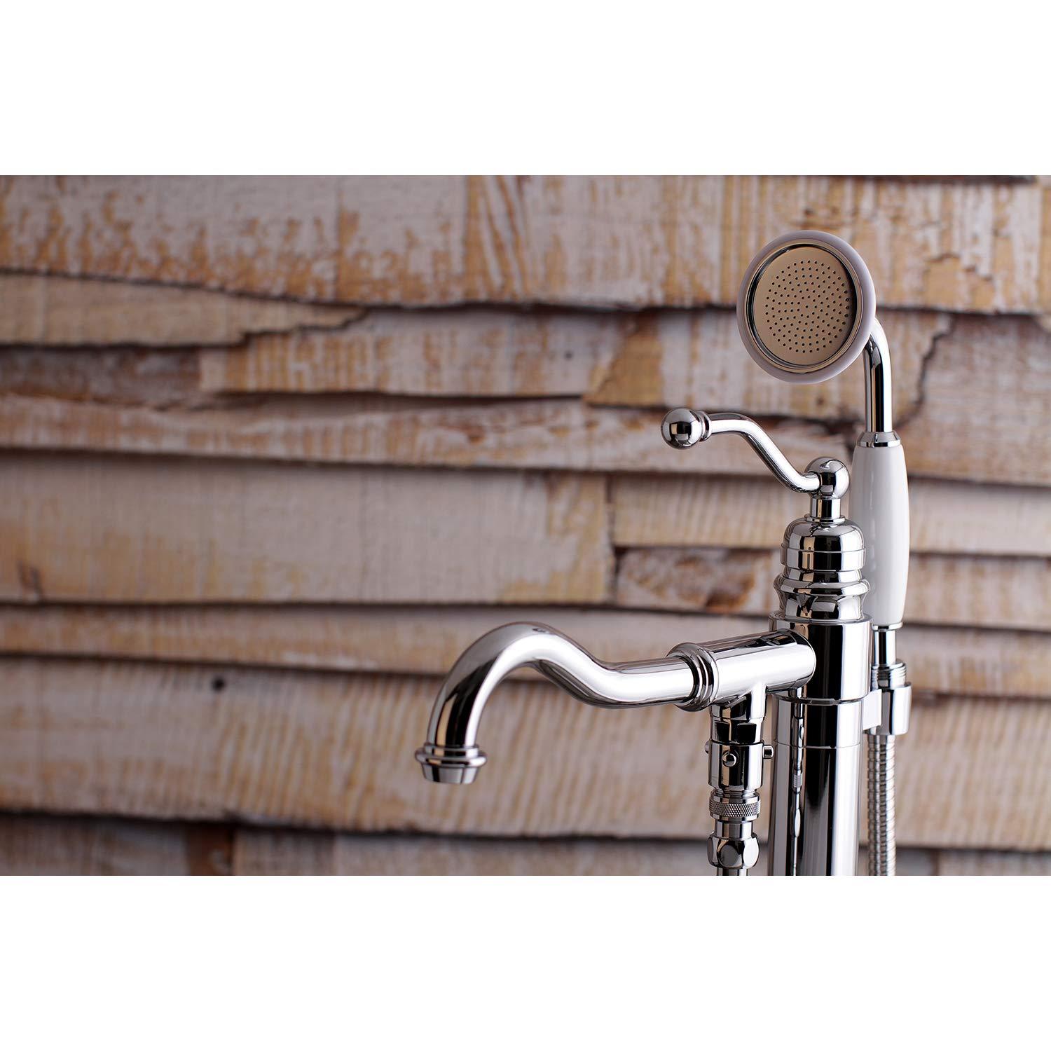 Kingston Brass English Country Single-Handle 1-Hole Freestanding Tub Faucet with Hand Shower