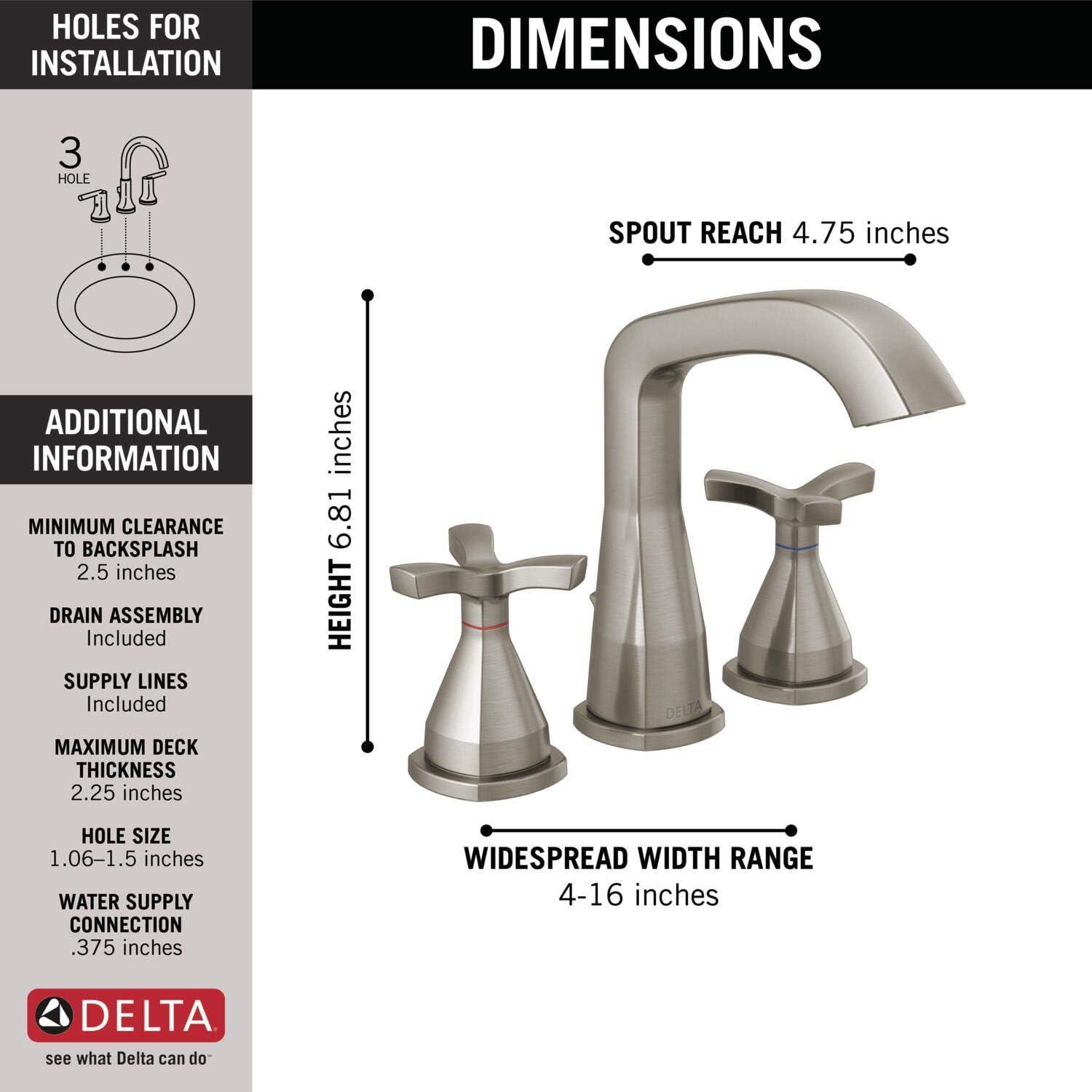 Stryke Widespread Bathroom Faucet with Drain Assembly