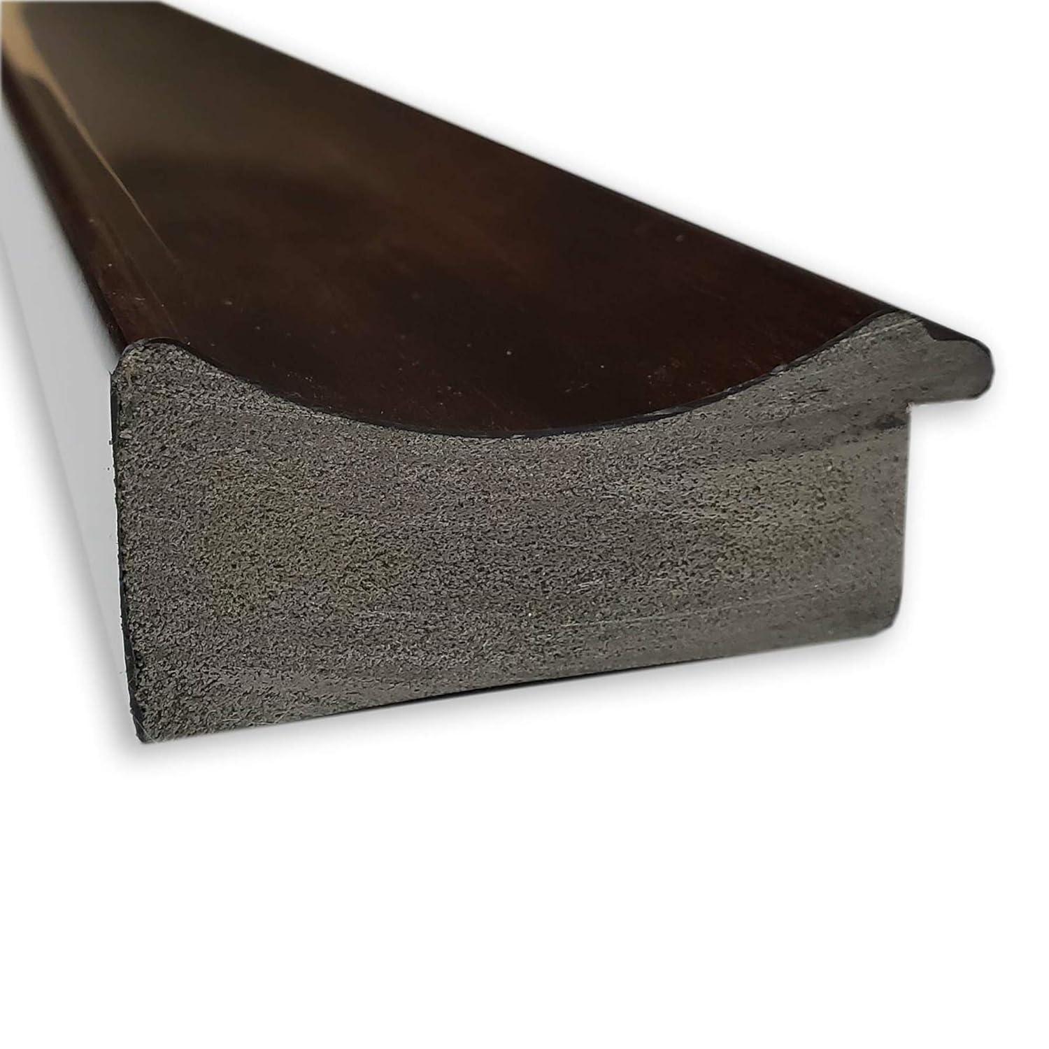 Amanti Art Beveled Bathroom Wall Mirror - Coffee Bean Brown Frame - Coffee Bean Brown Outer Size: 23 x 29 in