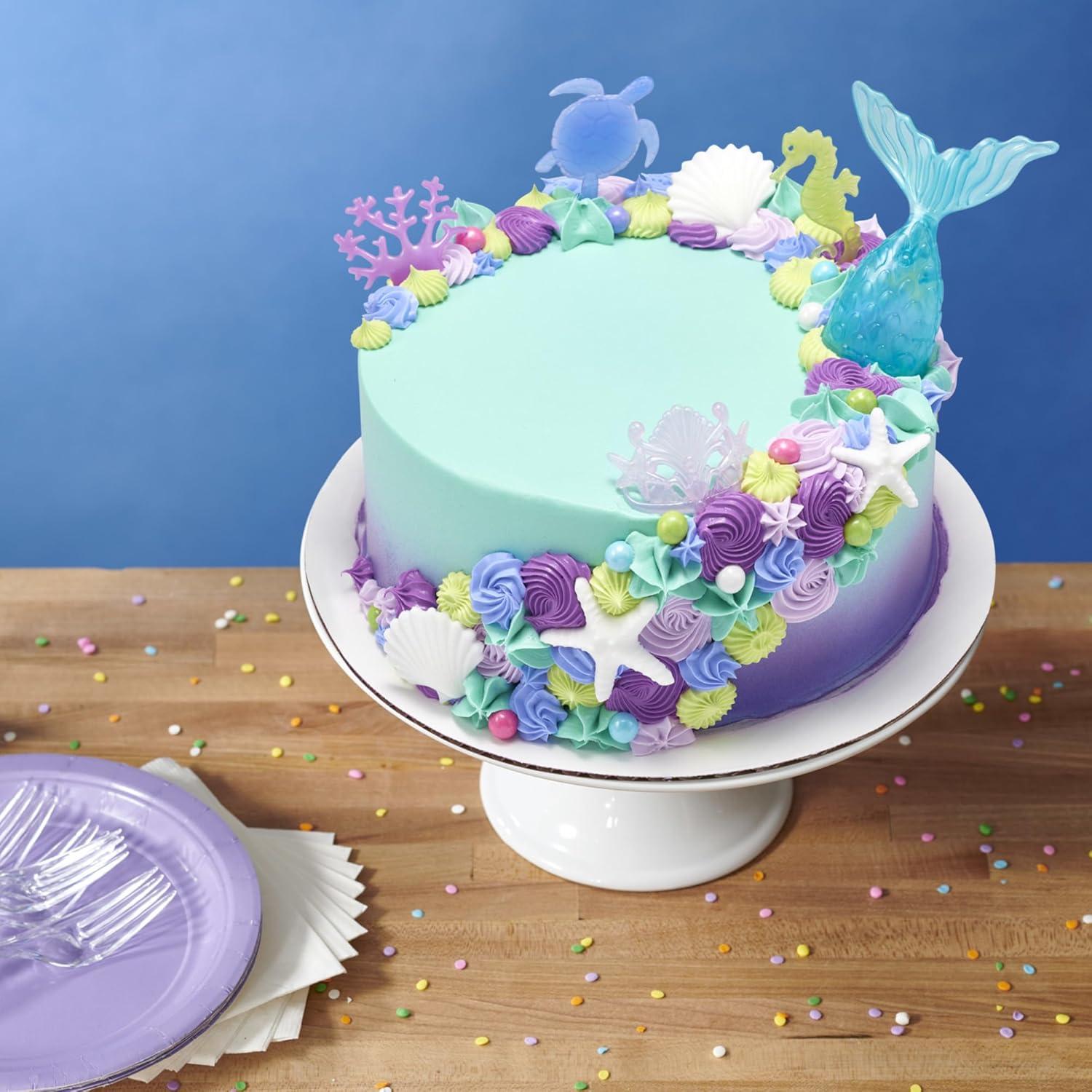 Mystical Mermaid Translucent Plastic Cake Decorating Set