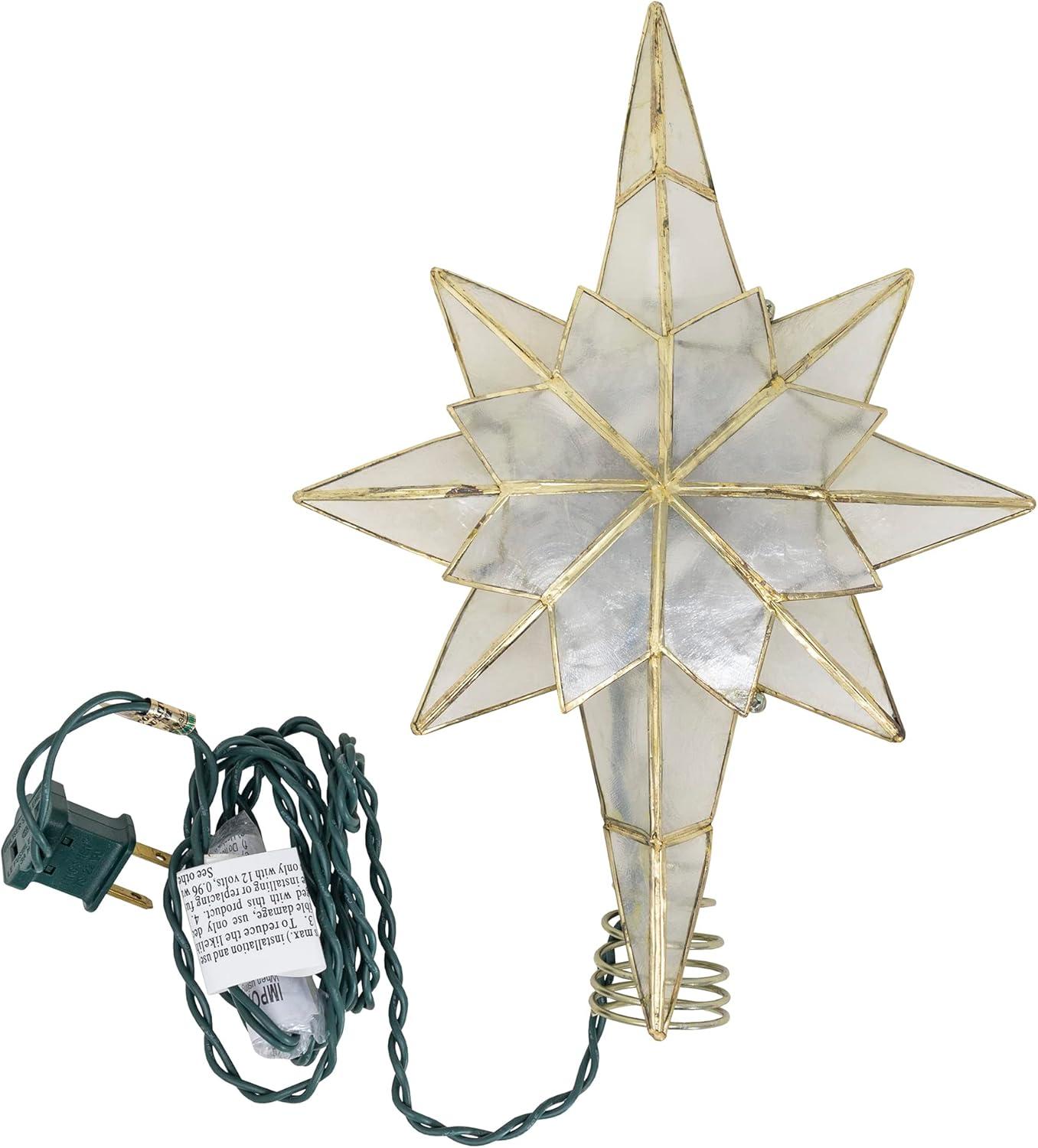 Kurt Adler Metal Astrology & Stars Tree Topper - Lighted