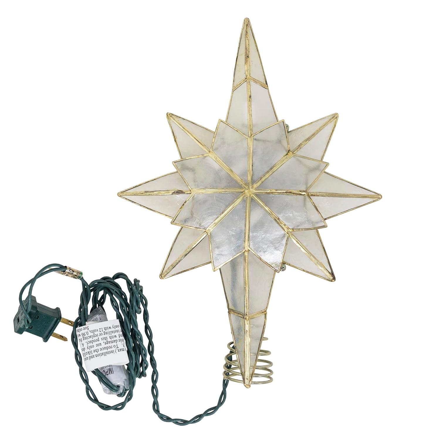 Kurt Adler Metal Astrology & Stars Tree Topper - Lighted