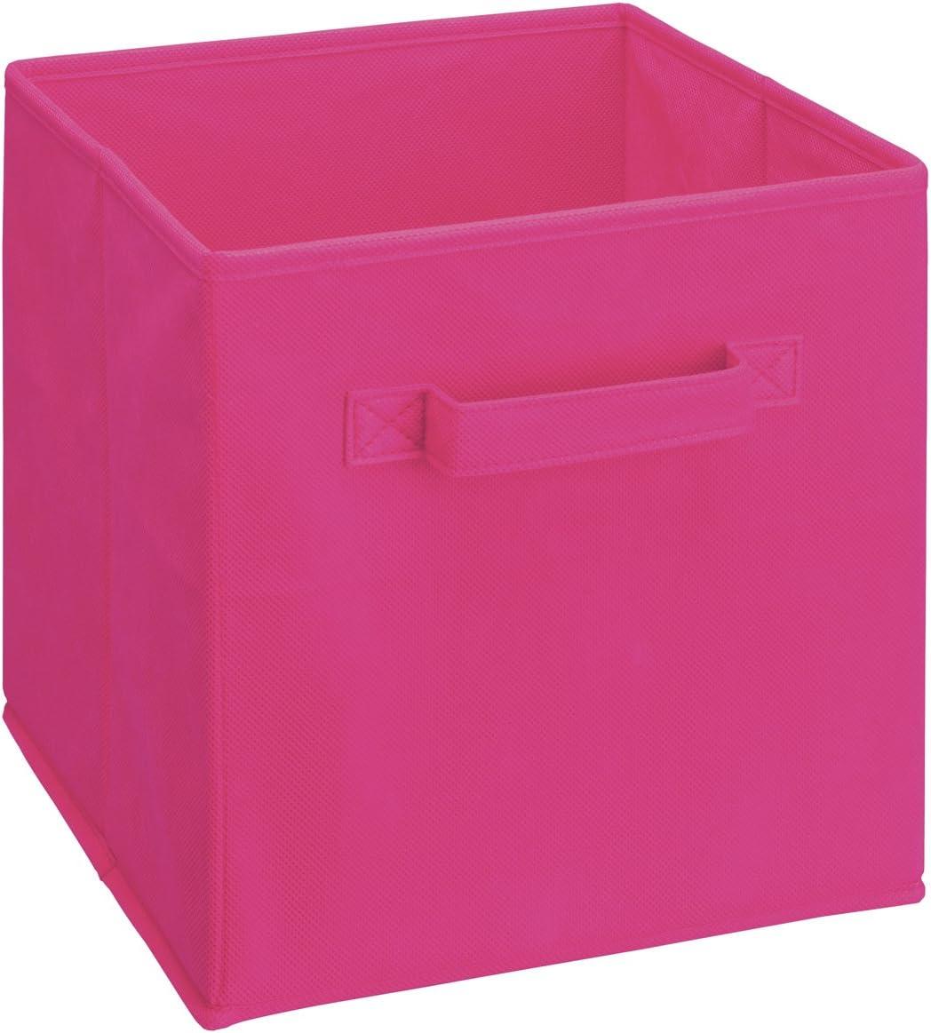 Fuchsia Pink Fabric Storage Bin with Handle