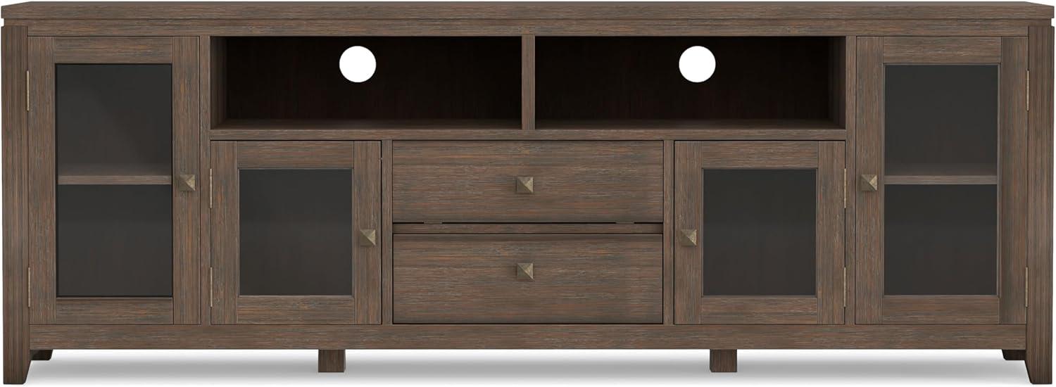 Simpli Home Cosmopolitan SOLID WOOD 72 inch Wide TV Media Stand For TVs up to 80 inches