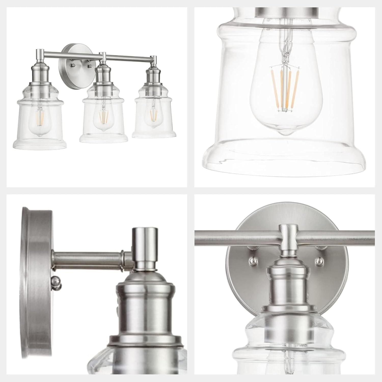Prominence Home Eaton Ridge Three Light Vanity in Brushed Nickel