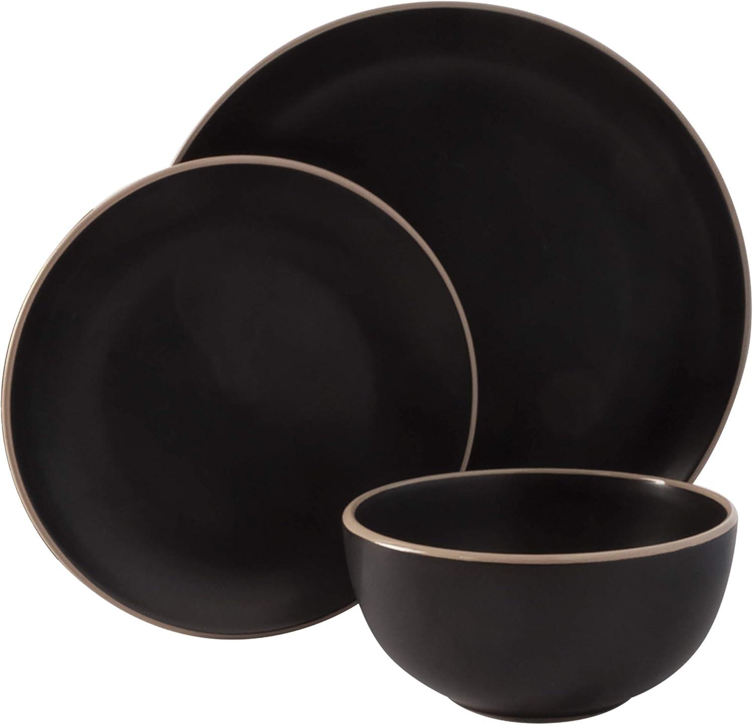 Gibson Home Remi 12pc Dinnerware Set - Black