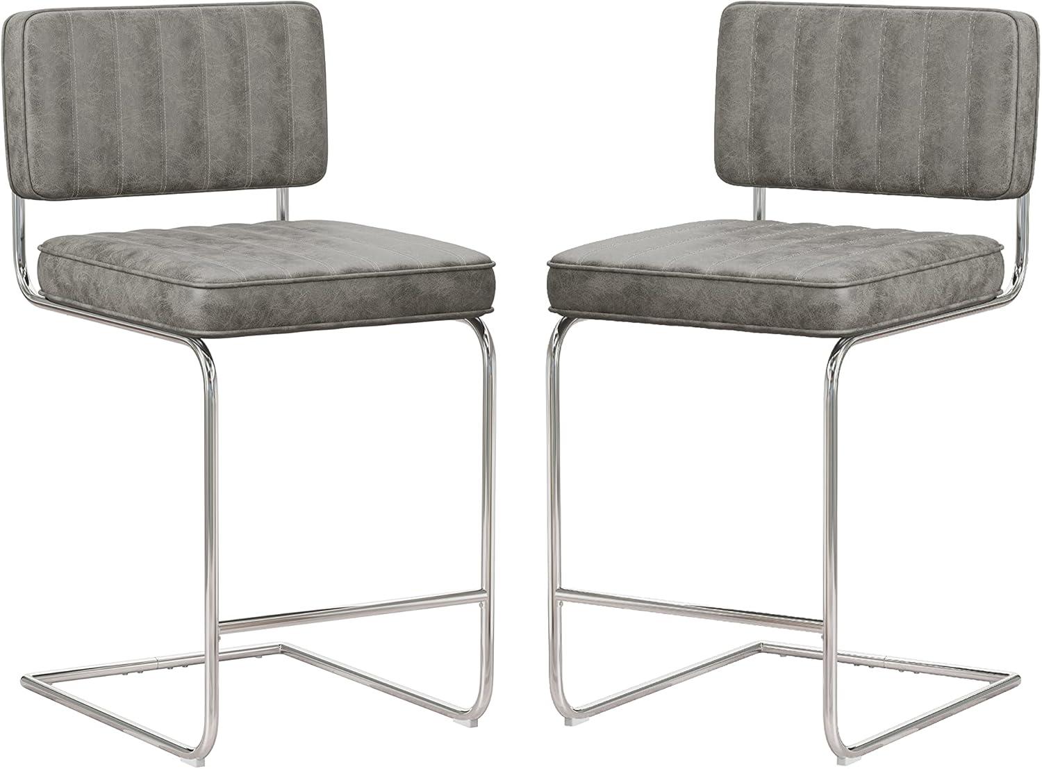 Set of 2 Breuer Metal Counter Height Stools - Hillsdale Furniture