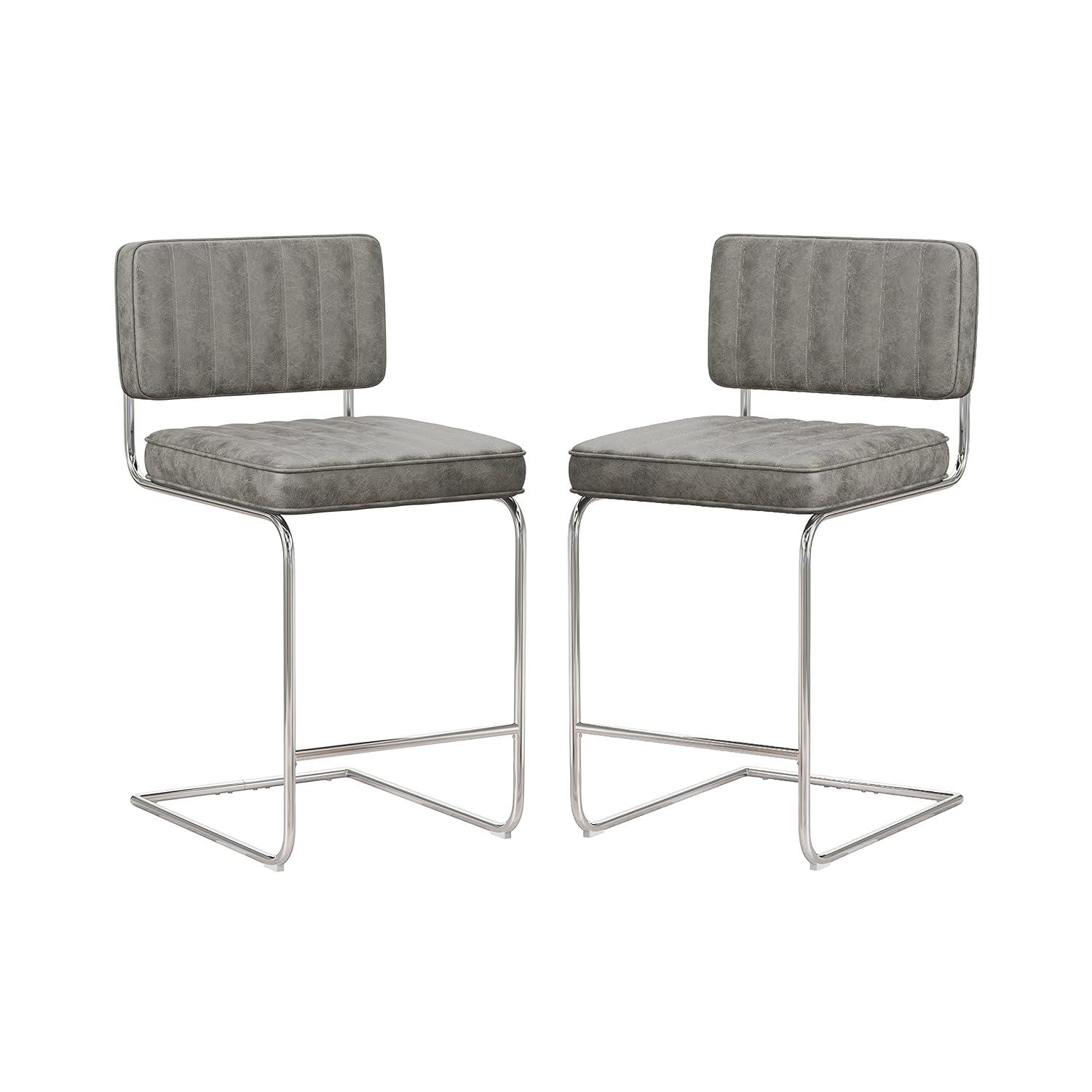 Set of 2 Breuer Metal Counter Height Stools - Hillsdale Furniture