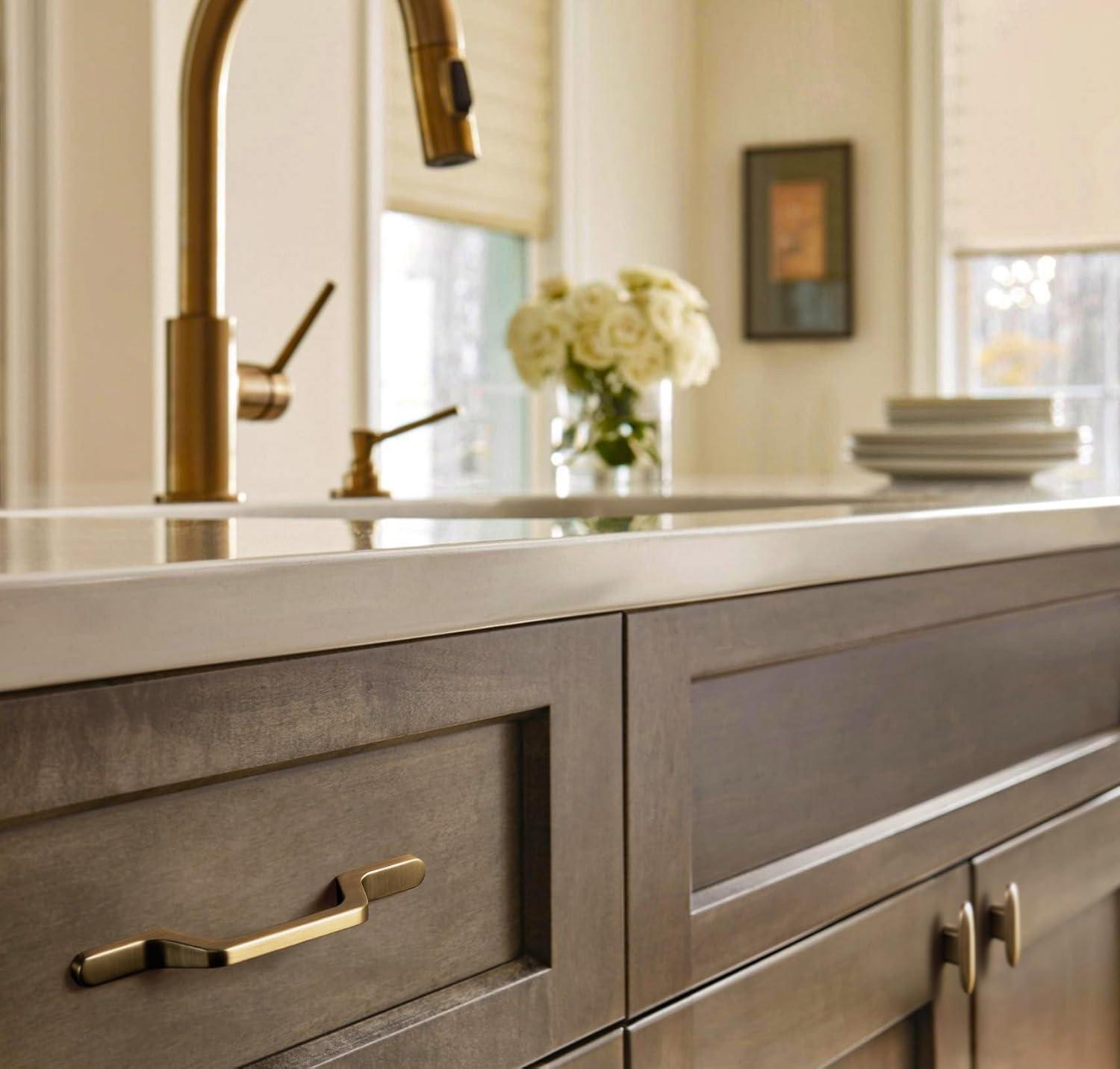 Goo-Ki 6 Pack 5" Hole Center Antique Bonze Cabinet Pulls - Antique Brass Drawer Pull for Dresser Cupboard , Vintage Bronze Bar Handles Kitchen Hardware for Bathroom Closet Wardrobe ,1751-GT-128