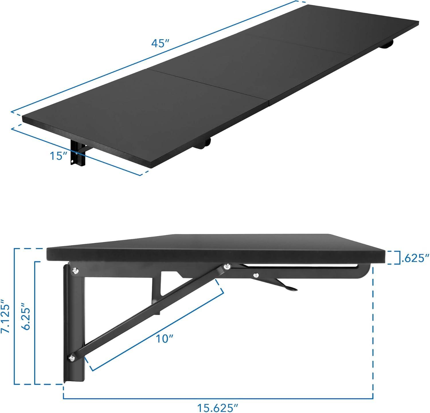 Mount-It! Heavy Duty Drop Down Table, Wall Mounted Drop Leaf Tables, Collapsible, Folding Workbench for Home Office, Laundry Room, Garage, Basement