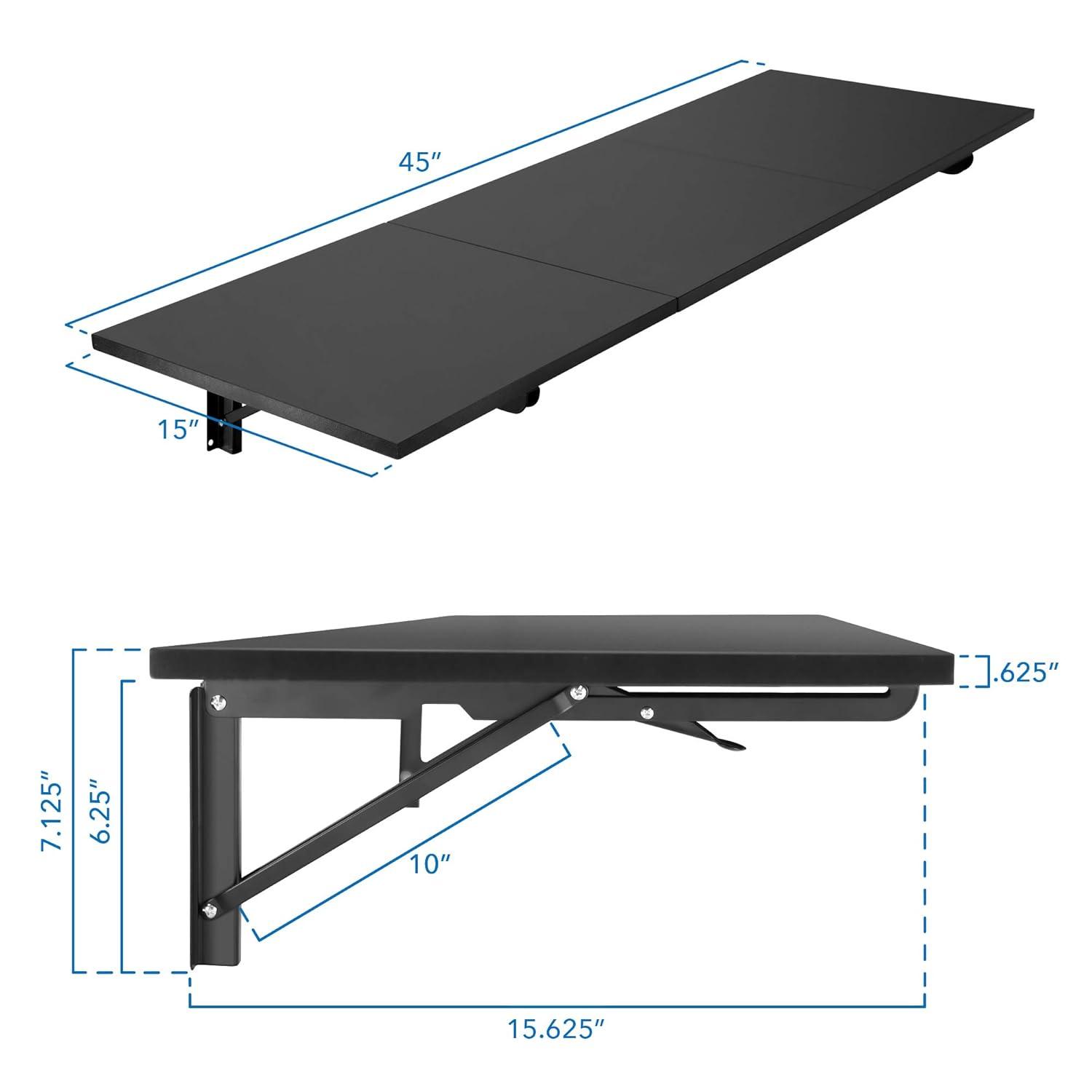 Mount-It! Heavy Duty Drop Down Table, Wall Mounted Drop Leaf Tables, Collapsible, Folding Workbench for Home Office, Laundry Room, Garage, Basement
