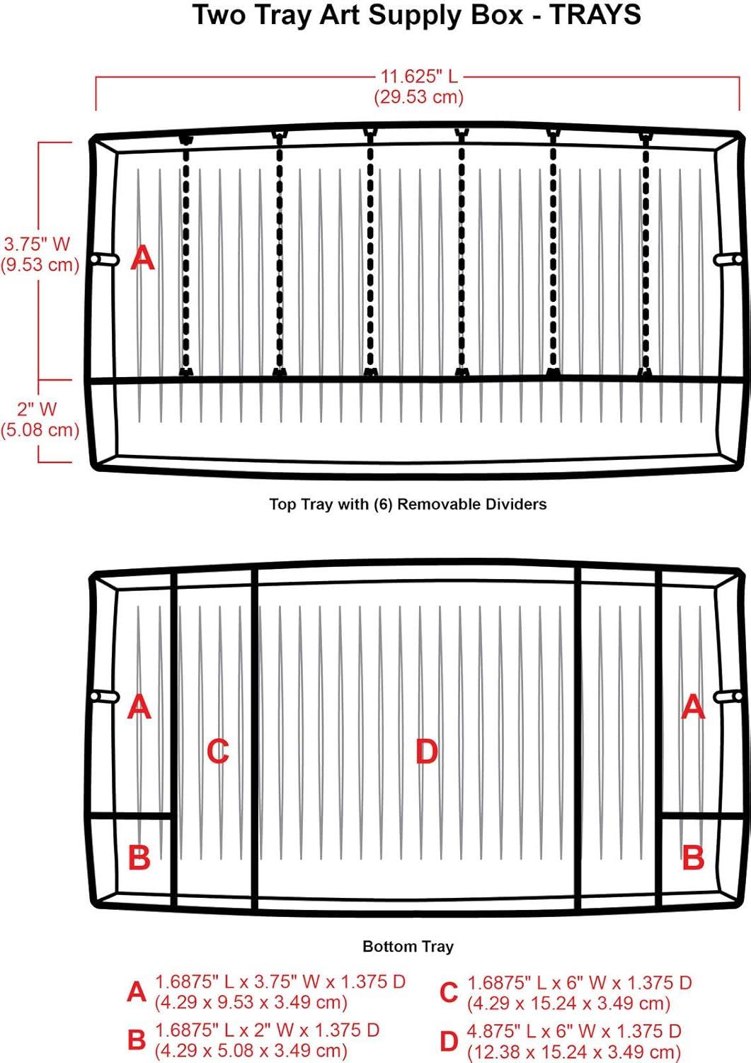 ArtBin 2-Tray Sketch Box, Black