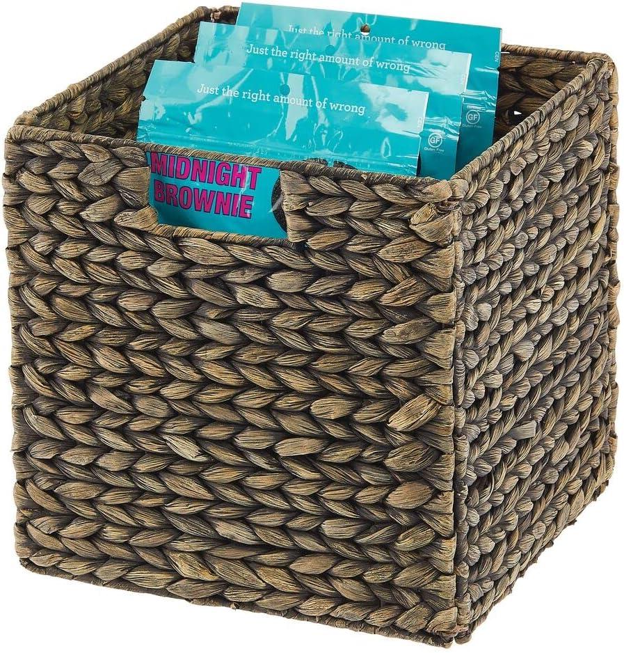 mDesign mDesign Woven Hyacinth Kitchen Storage Organizer Basket Bin