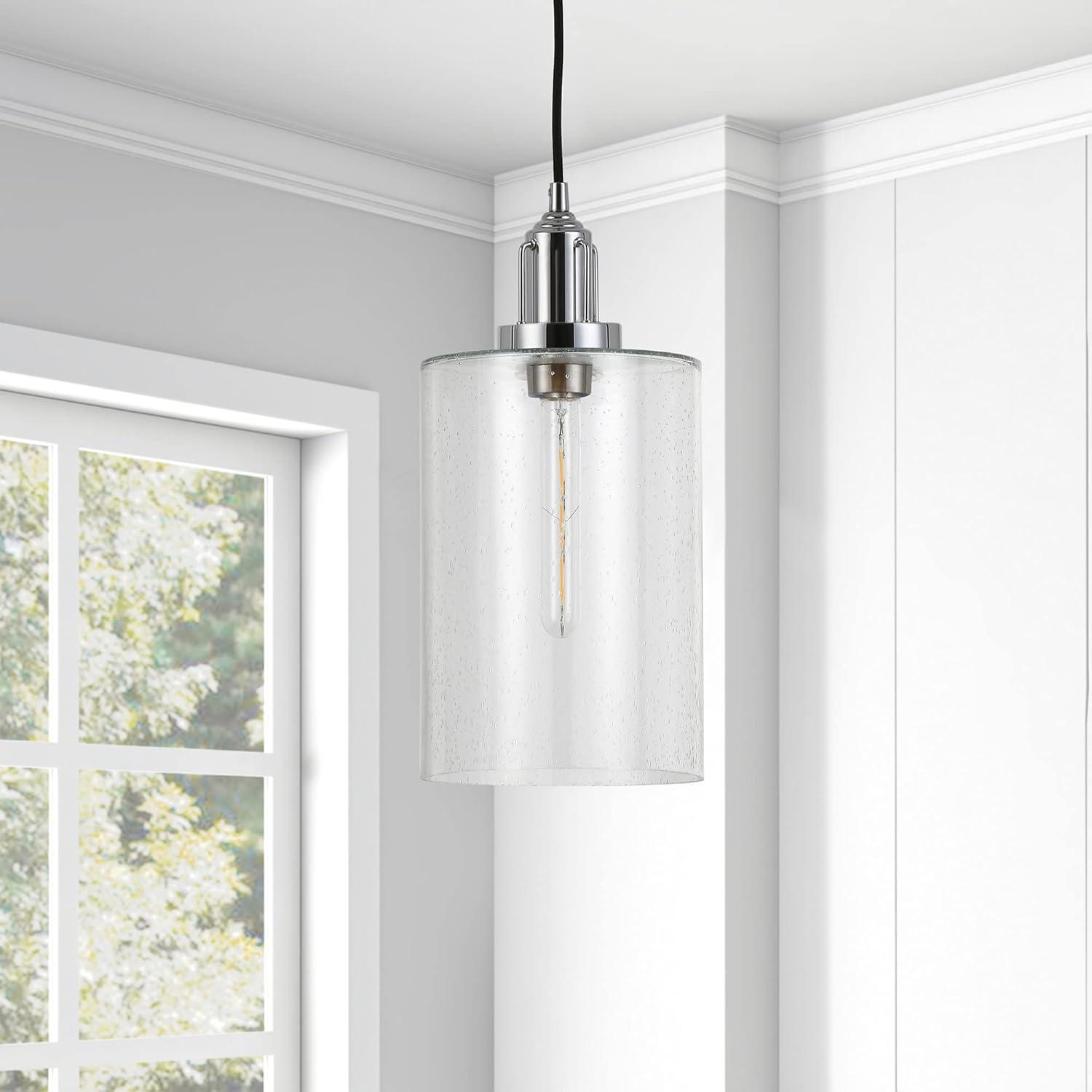 Hampton & Thyme 7.87" Wide Pendant with Glass Shade