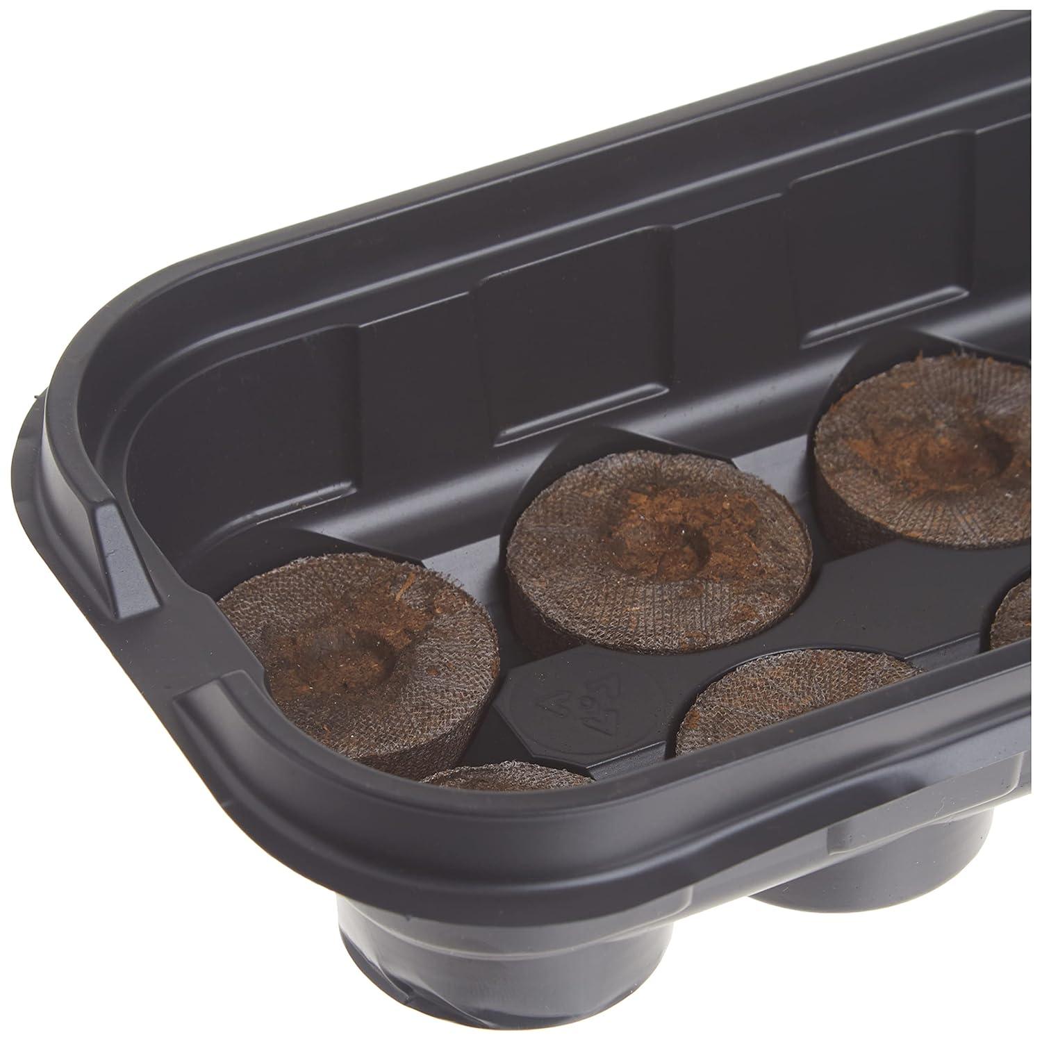 Jiffy 12 Cell Windowsill Greenhouse Seed Starting Kit with 36mm Peat Pellets