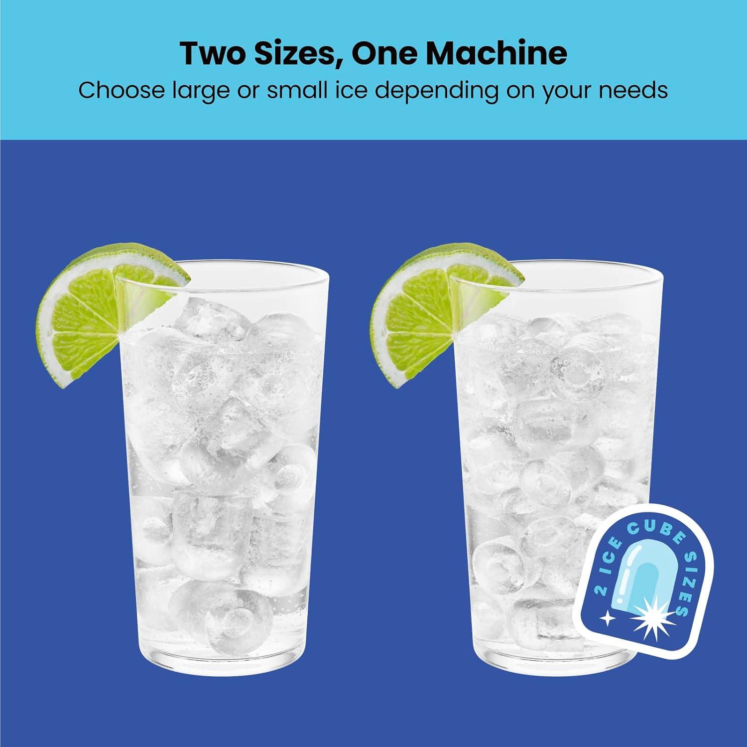 Iceman Dual-Size Countertop Bullet Ice Machine w/ 1.3lb Capacity - Stainless Steel