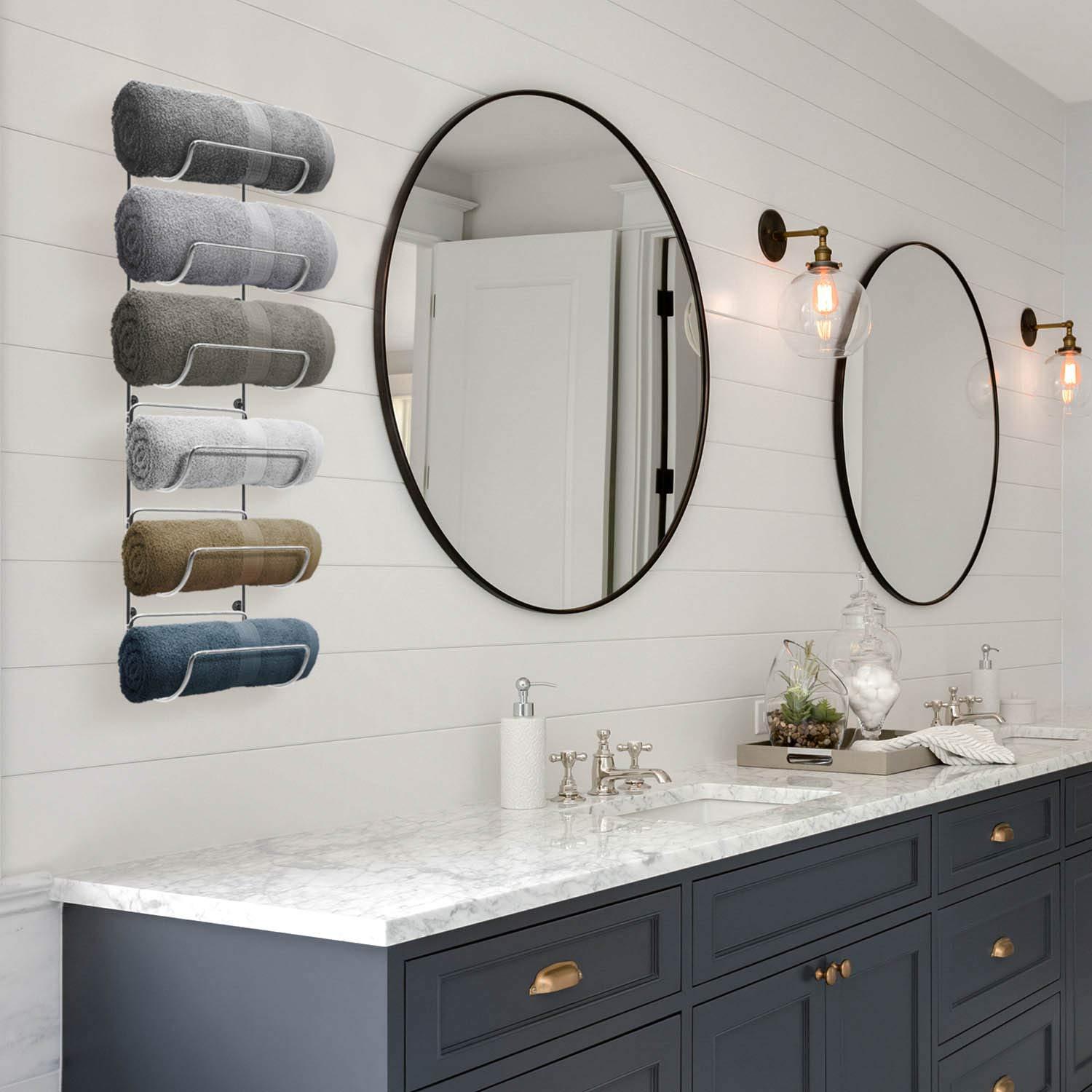 Sorbus 6-Tier Wall Mounted Metal Towel Rack
