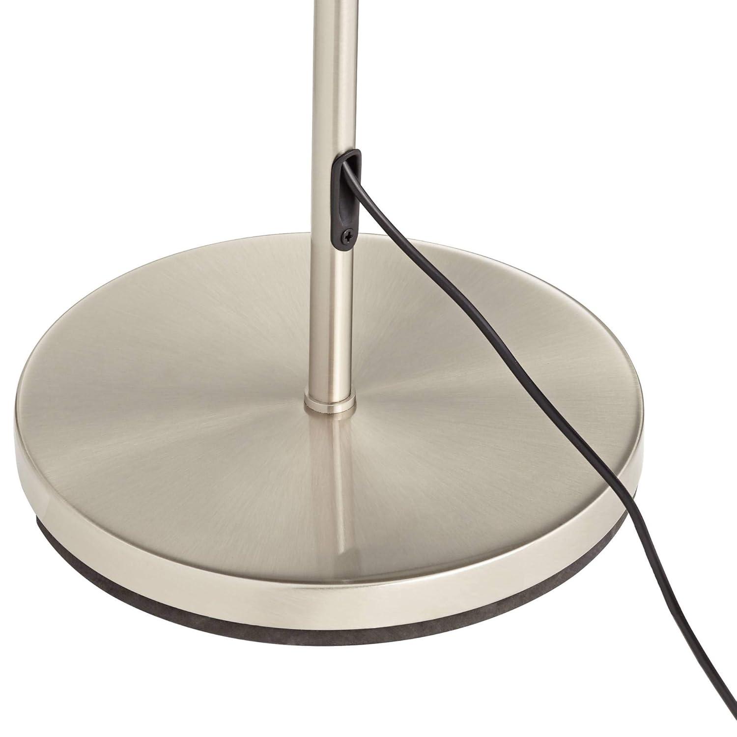 360 Lighting Zema Traditional Pharmacy Floor Lamp 49 1/2" Tall Brushed Nickel LED Adjustable Swing Arm for Living Room Reading Bedroom Offic