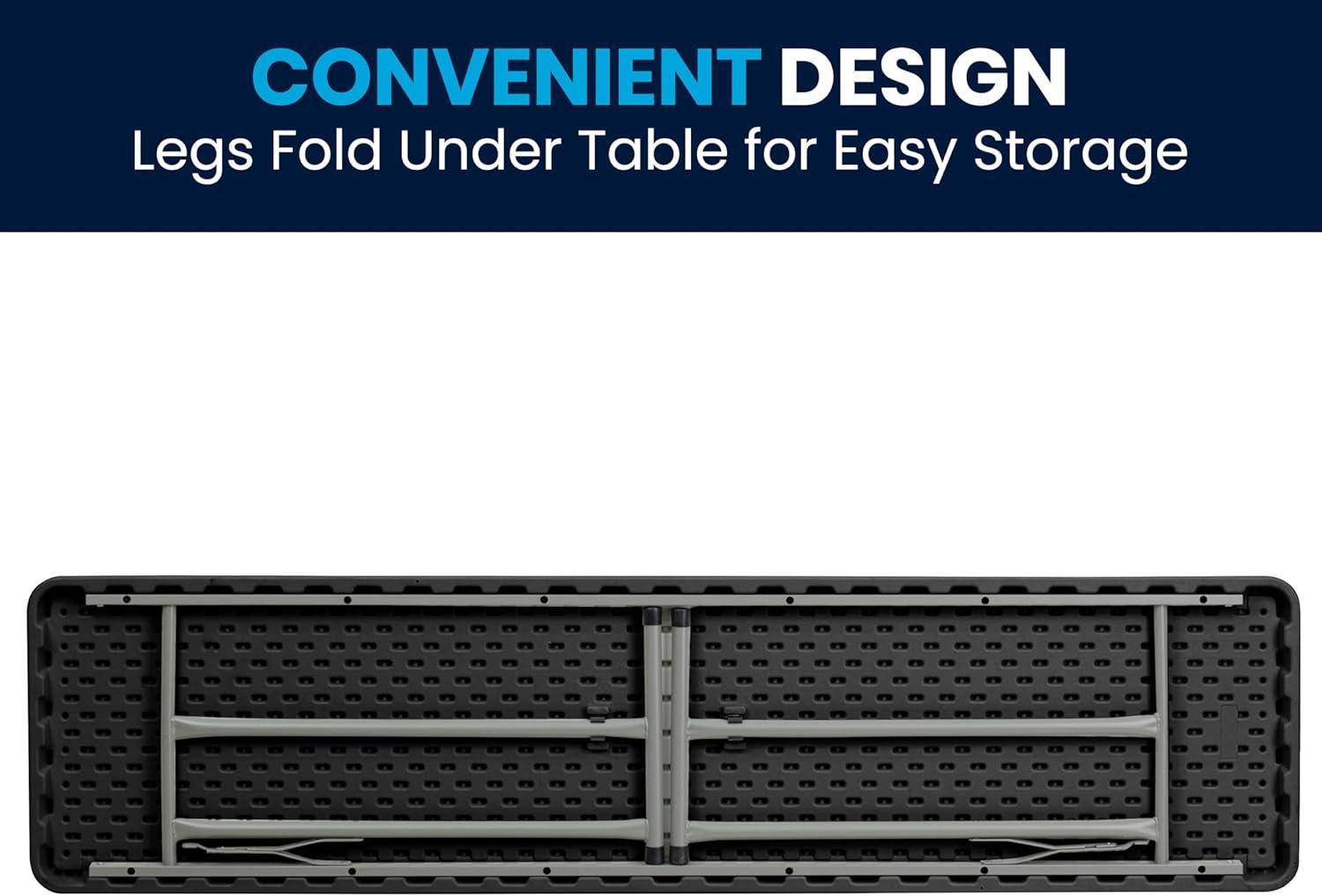 Parker Rectangular Plastic Folding Training and Event Table