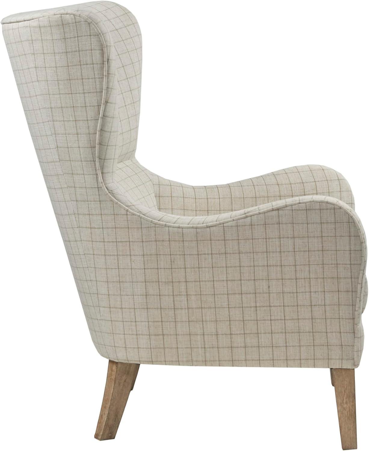 Aria Swoop Upholstered Wing Chair