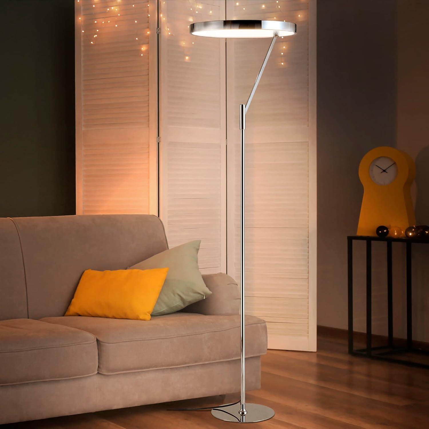 JONATHAN Y Owen Integrated LED Metal Floor Lamp