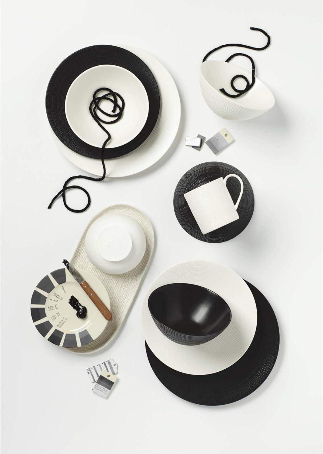 Lx Collective Black LX Collective Porcelain Dinnerware Set - Service for 4