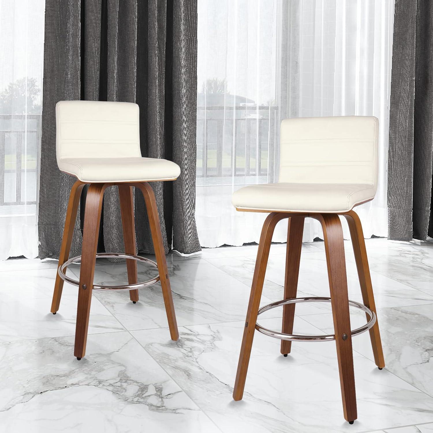 Upholstered  Swivel Counter & Bar Stool (Set of 2)