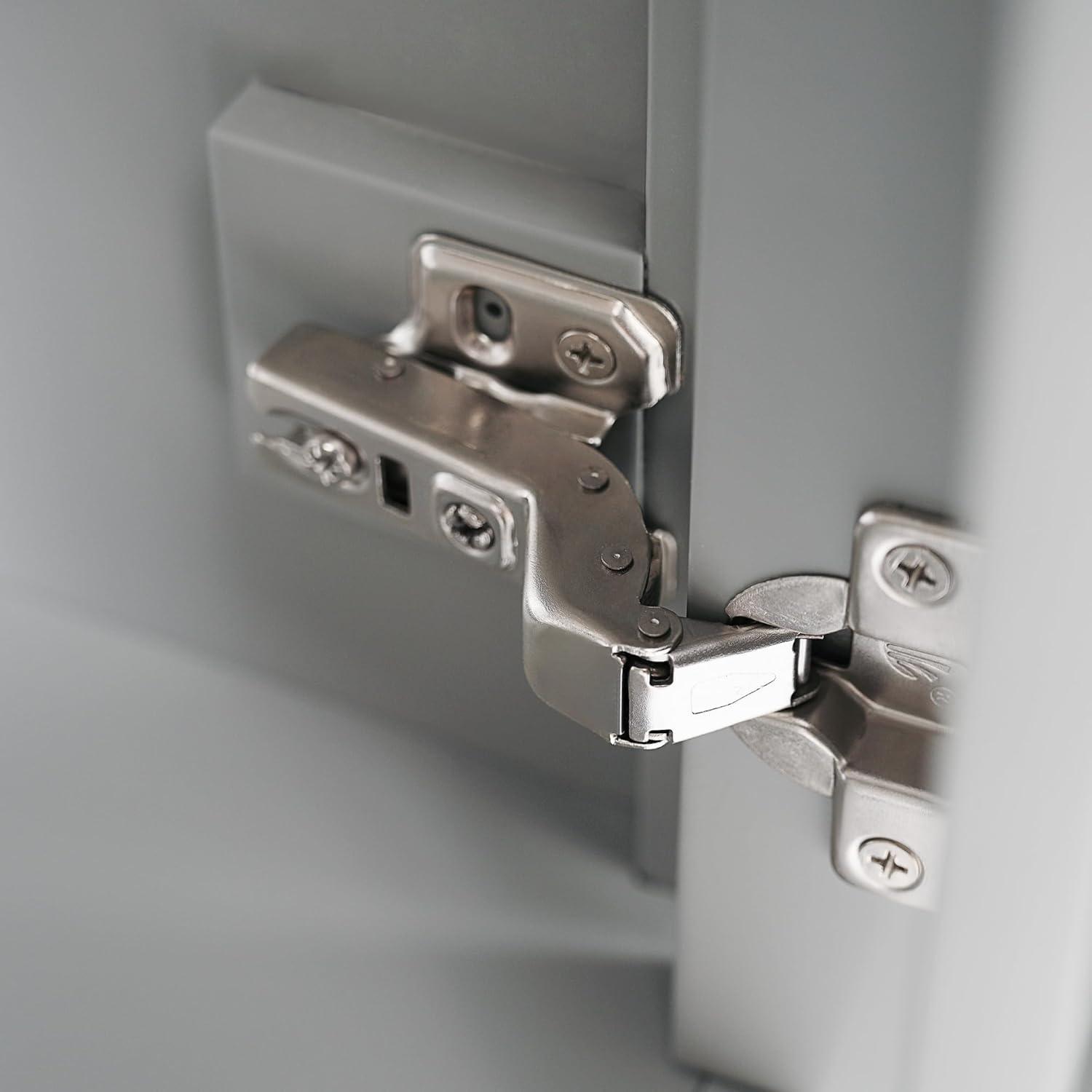 Bellemave 20" Small Bathroom Vanity with Sink, Modern Bathroom Storage Cabinet with Door and Storage Rack, Free Standing Single Basin Vanity with Open Shelf, Undermount Ceramic Sink（Grey）