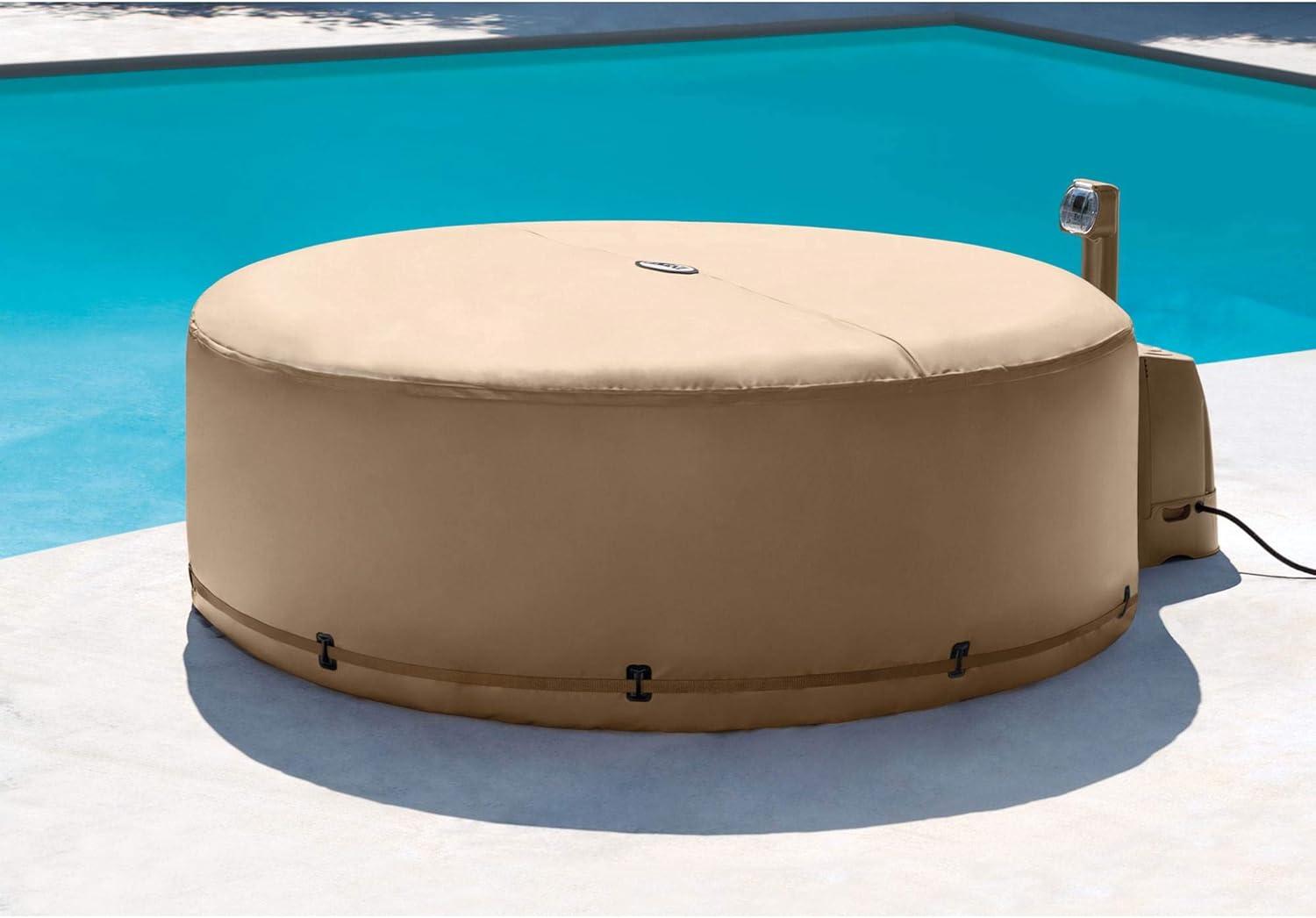 Intex Circle Hot Tub Cover in Tan